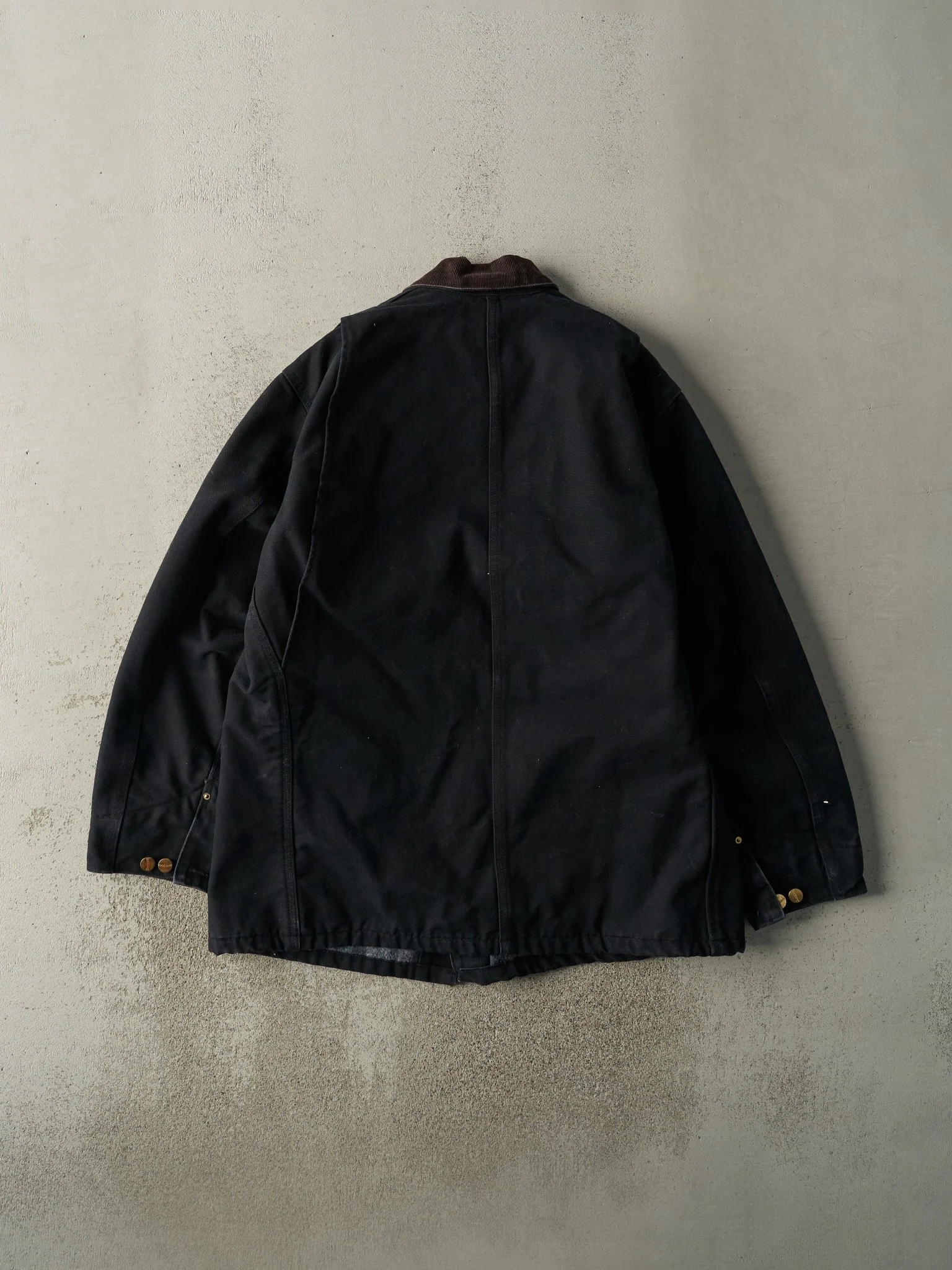 Vintage 90s Black Carhartt Blanket Lined Chore Jacket (L) - Image 3