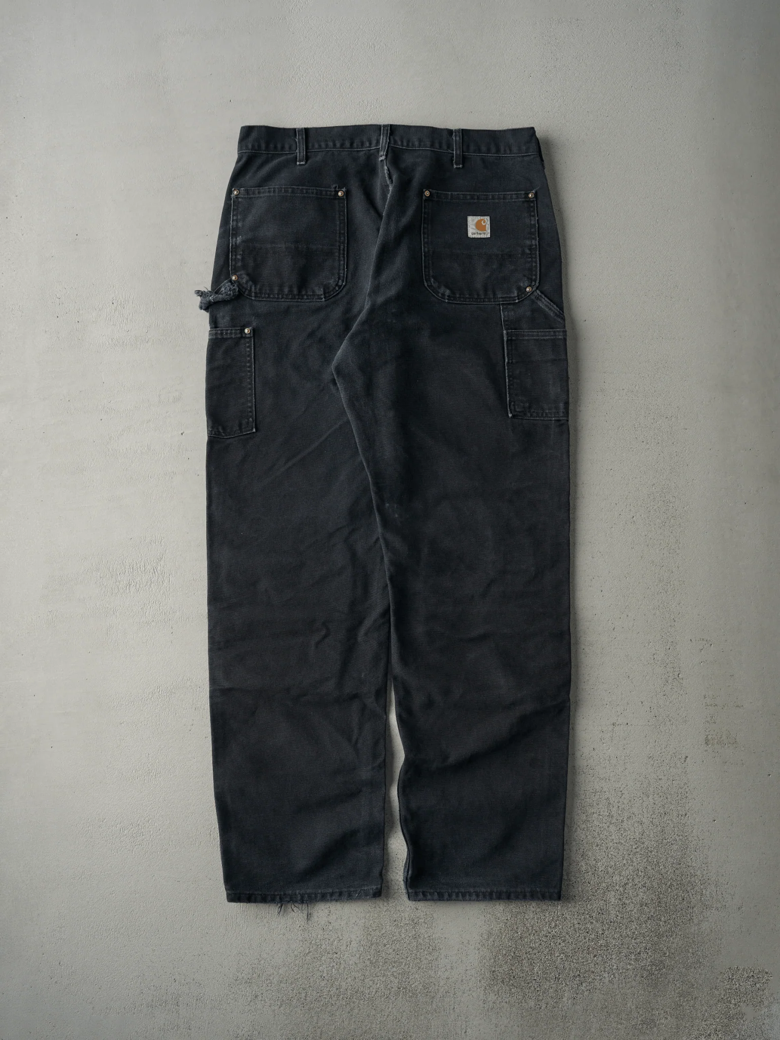 Vintage 90s Black Carhartt Double Knee Carpenter Pants (36x32.5) - Image 2