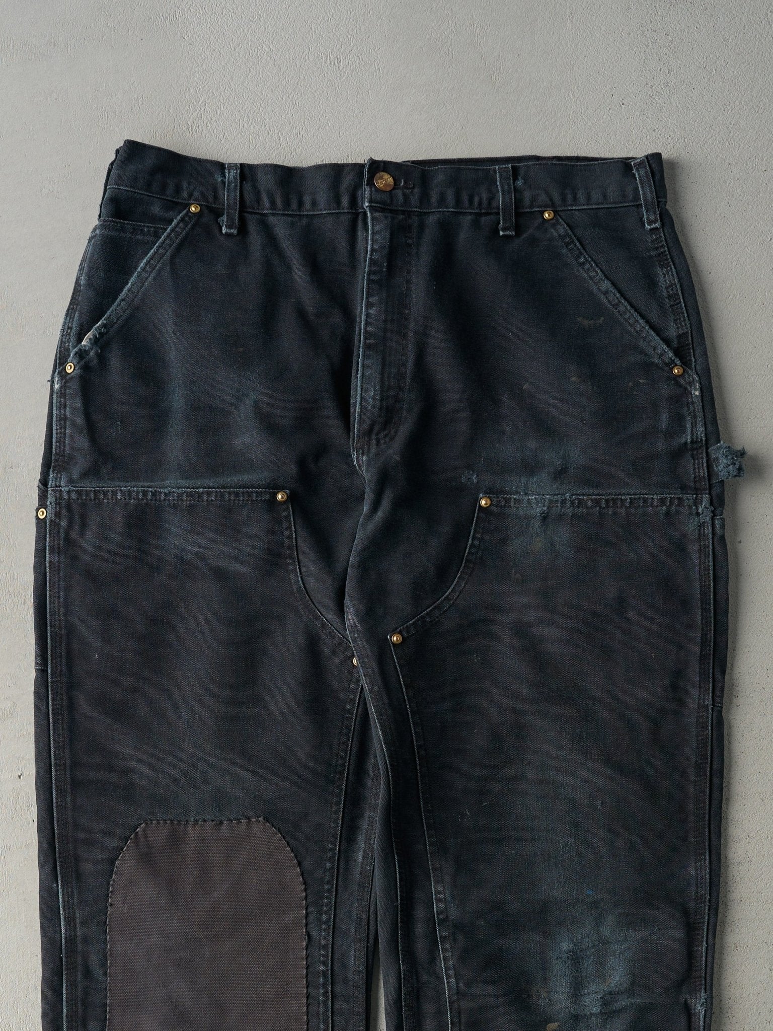 Vintage 90s Black Carhartt Double Knee Carpenter Pants (36x32.5) - Image 3