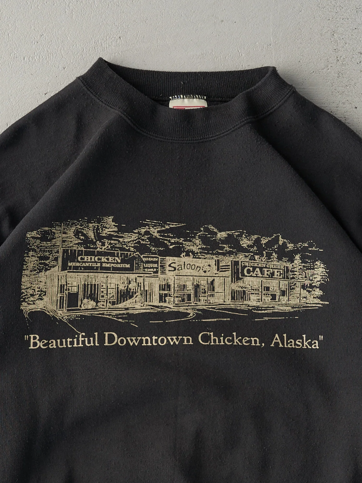 Vintage 90s Black Chicken Alaska Crewneck (L) - Image 2