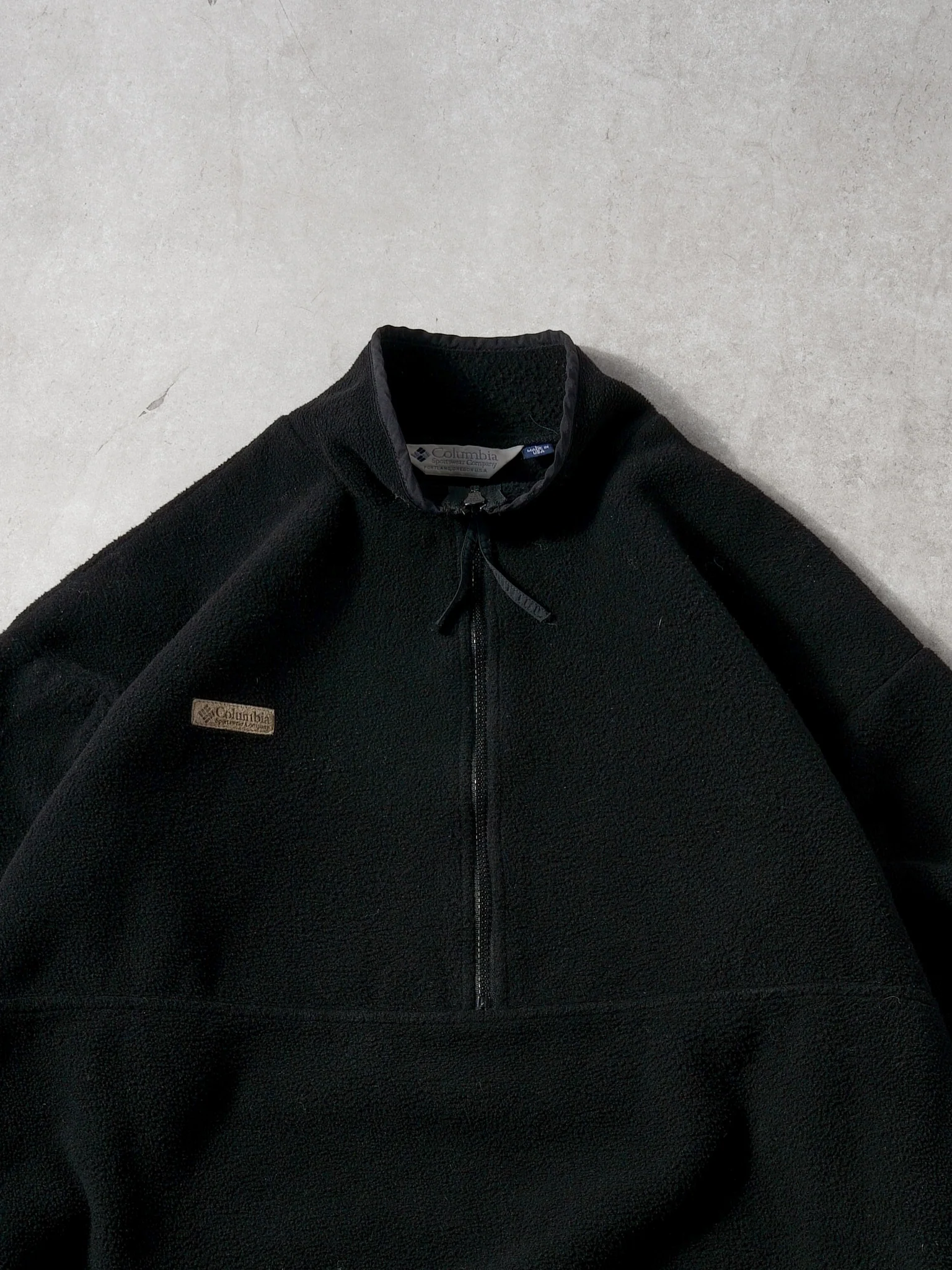 Vintage 90s Black Columbia 1/4 Zip Up (L) - Image 2