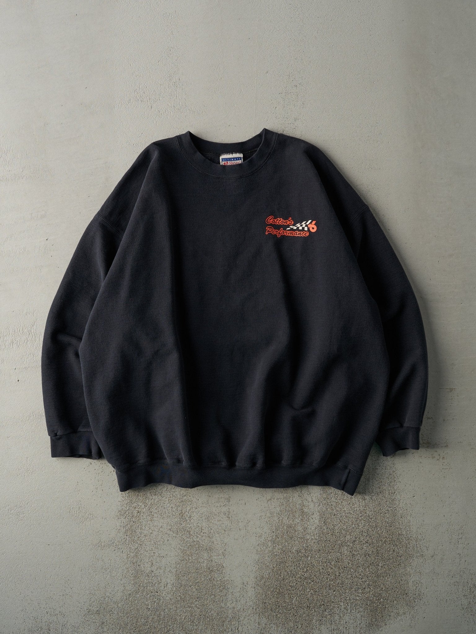 Vintage 90s Black Cotton's Performance Racing Crewneck (XL/XXL) - Image 3