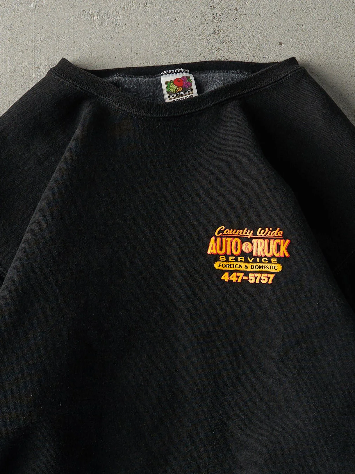 Vintage 90s Black County Wide Auto & Truck Crewneck (L) - Image 3