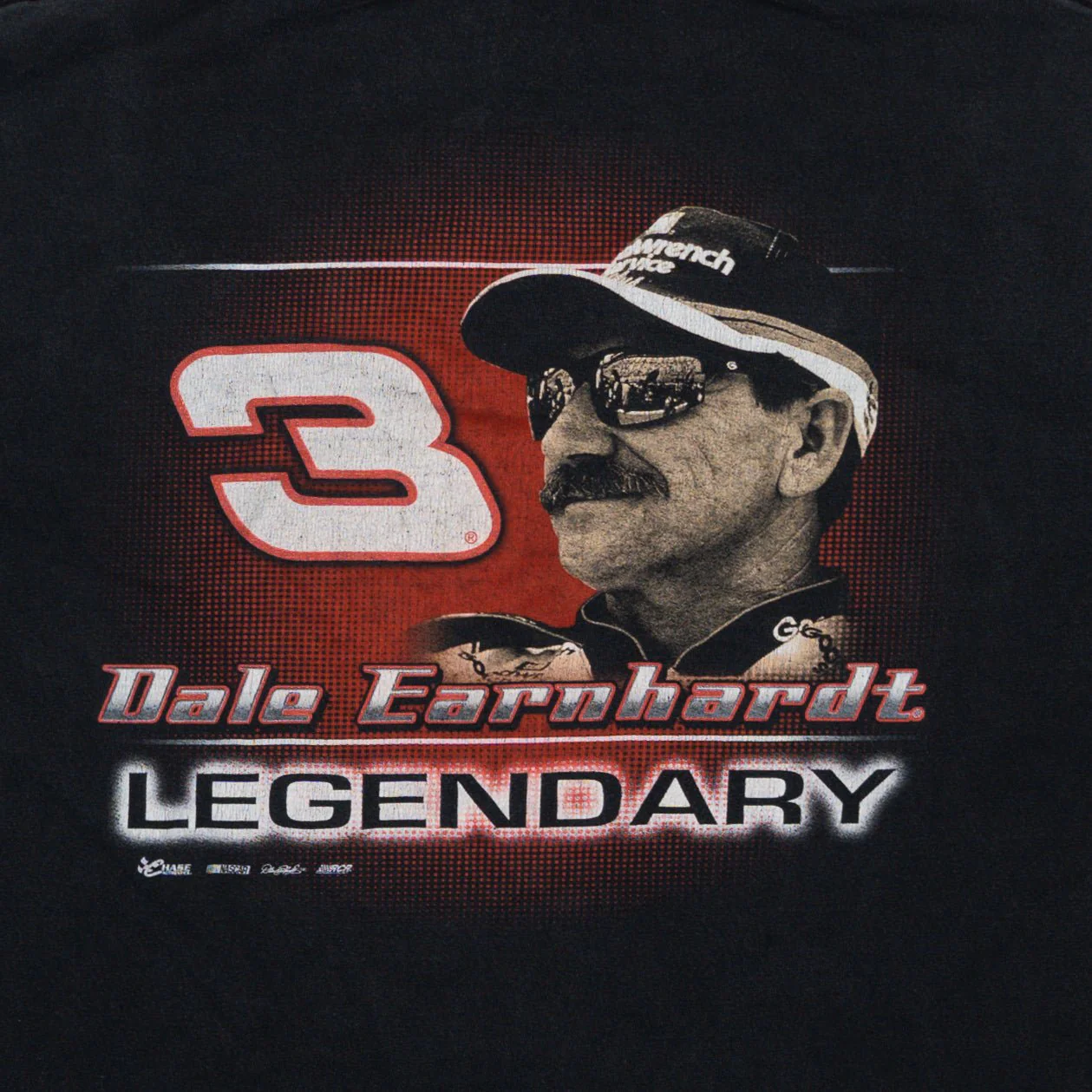 Vintage 90s Black Dale Earnhardt 7 x Champion Tee (S) - Image 3