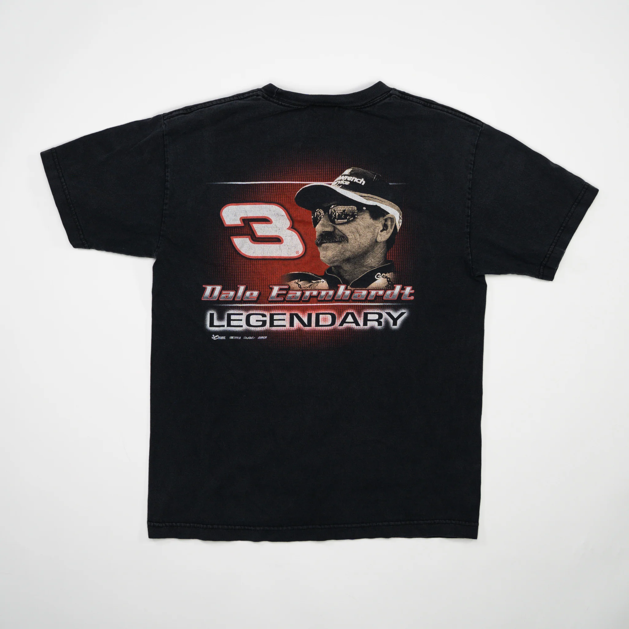 Vintage 90s Black Dale Earnhardt 7 x Champion Tee (S) - Image 4