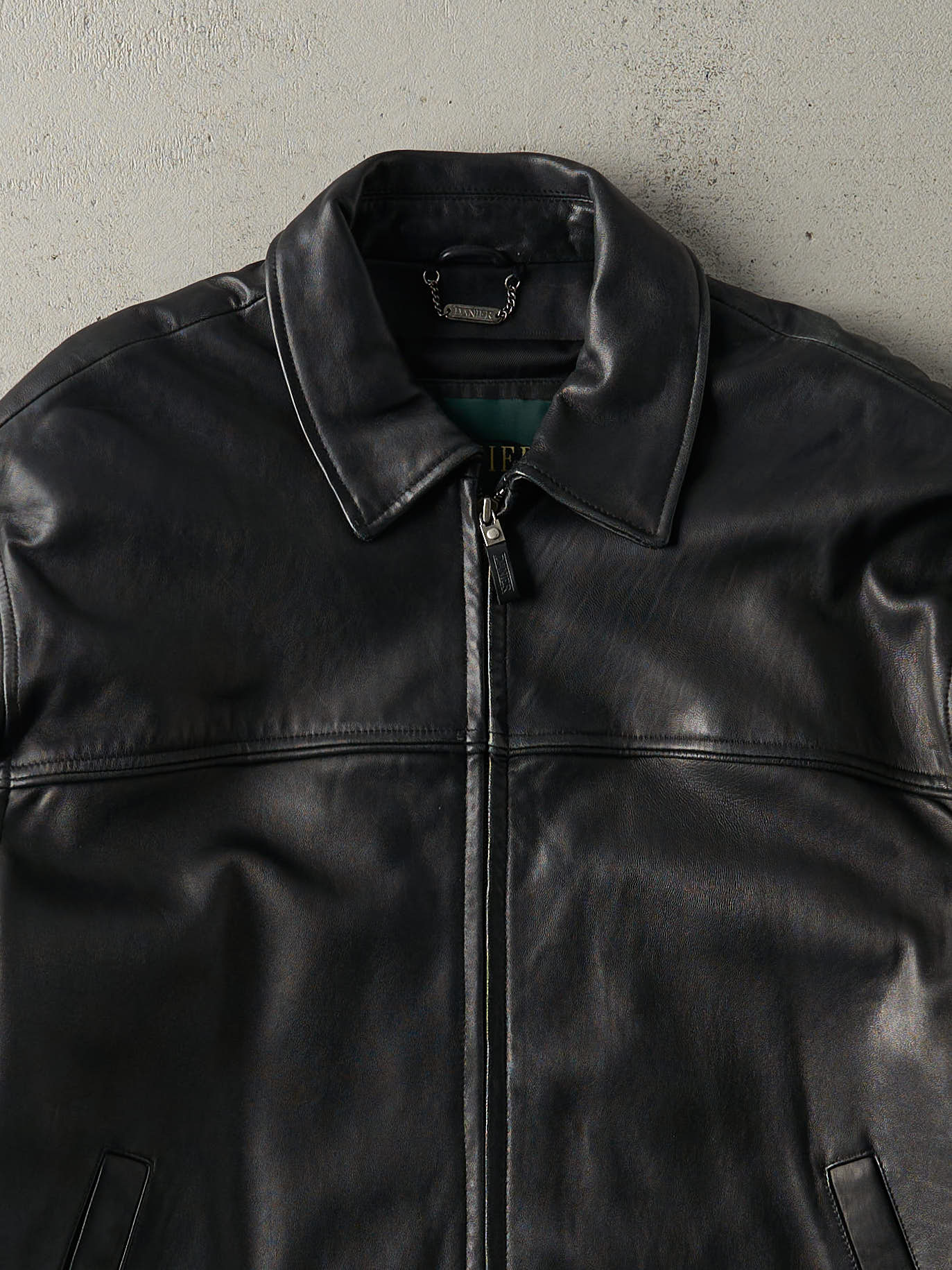 Vintage 90s Black Danier Leather Jacket (L) - Image 3