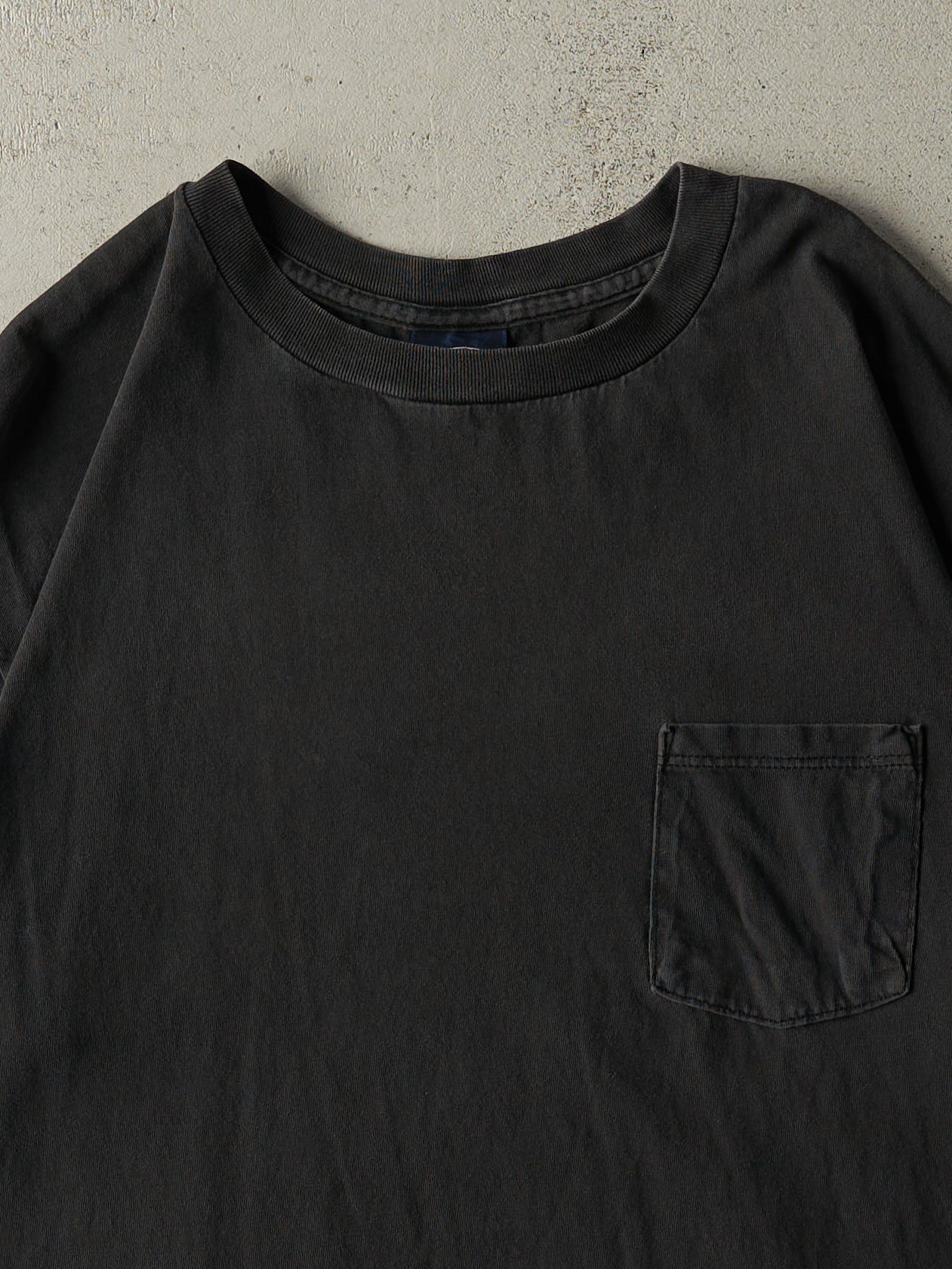 Vintage 90s Black Dickies Blank Single Stitch Pocket Tee (XL) - Image 2