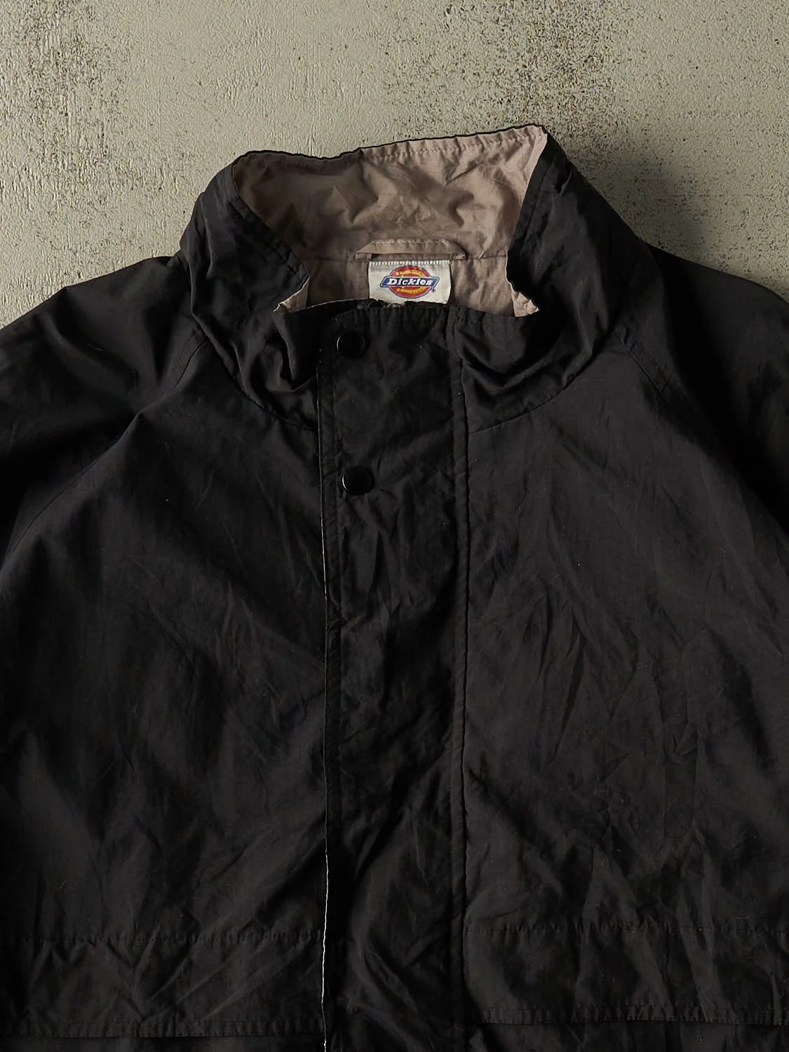Vintage 90s Black Dickies Windbreaker Jacket (L/XL) - Image 2