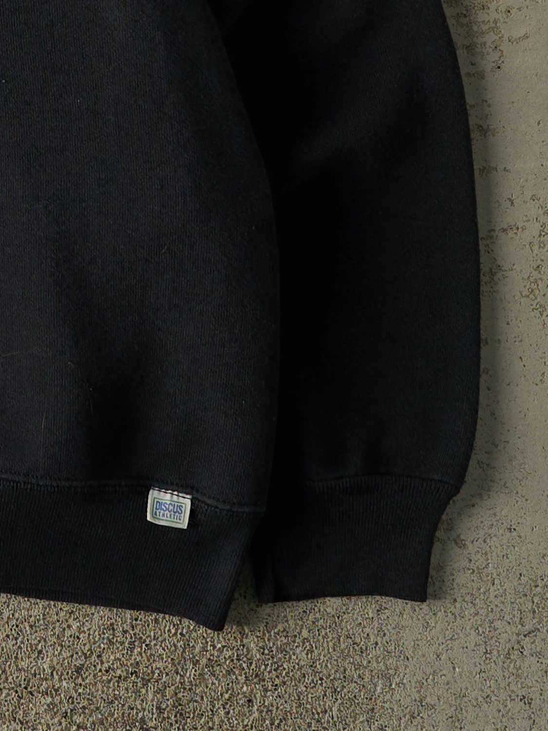 Vintage 90s Black Discus Athletic Blank Crewneck (L) - Image 3