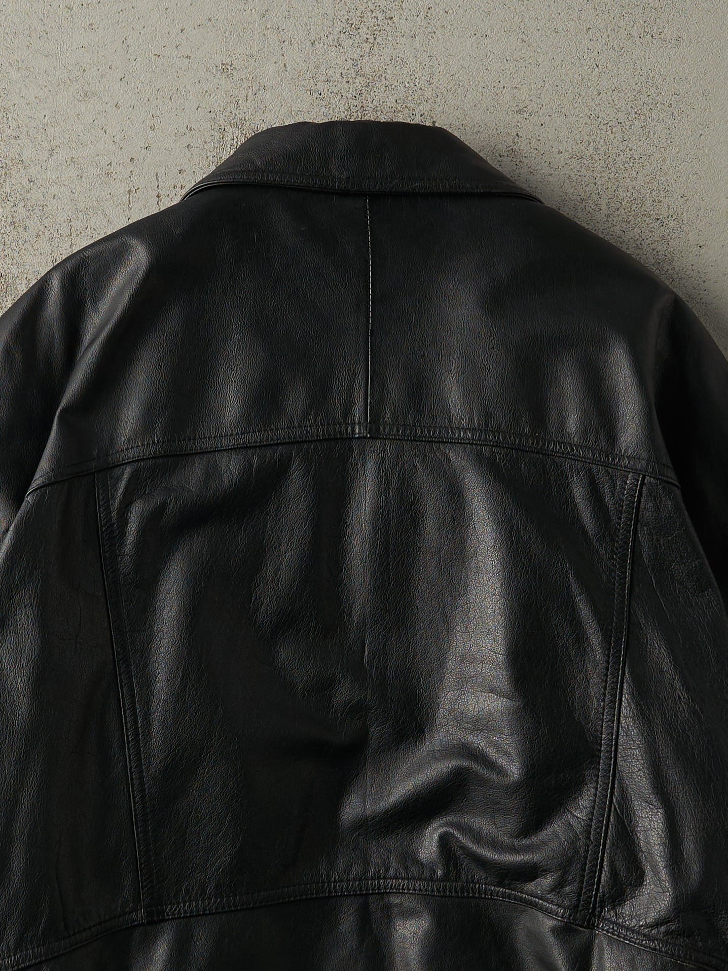 Vintage 90s Black Esquire Leather Jacket (L) - Image 4