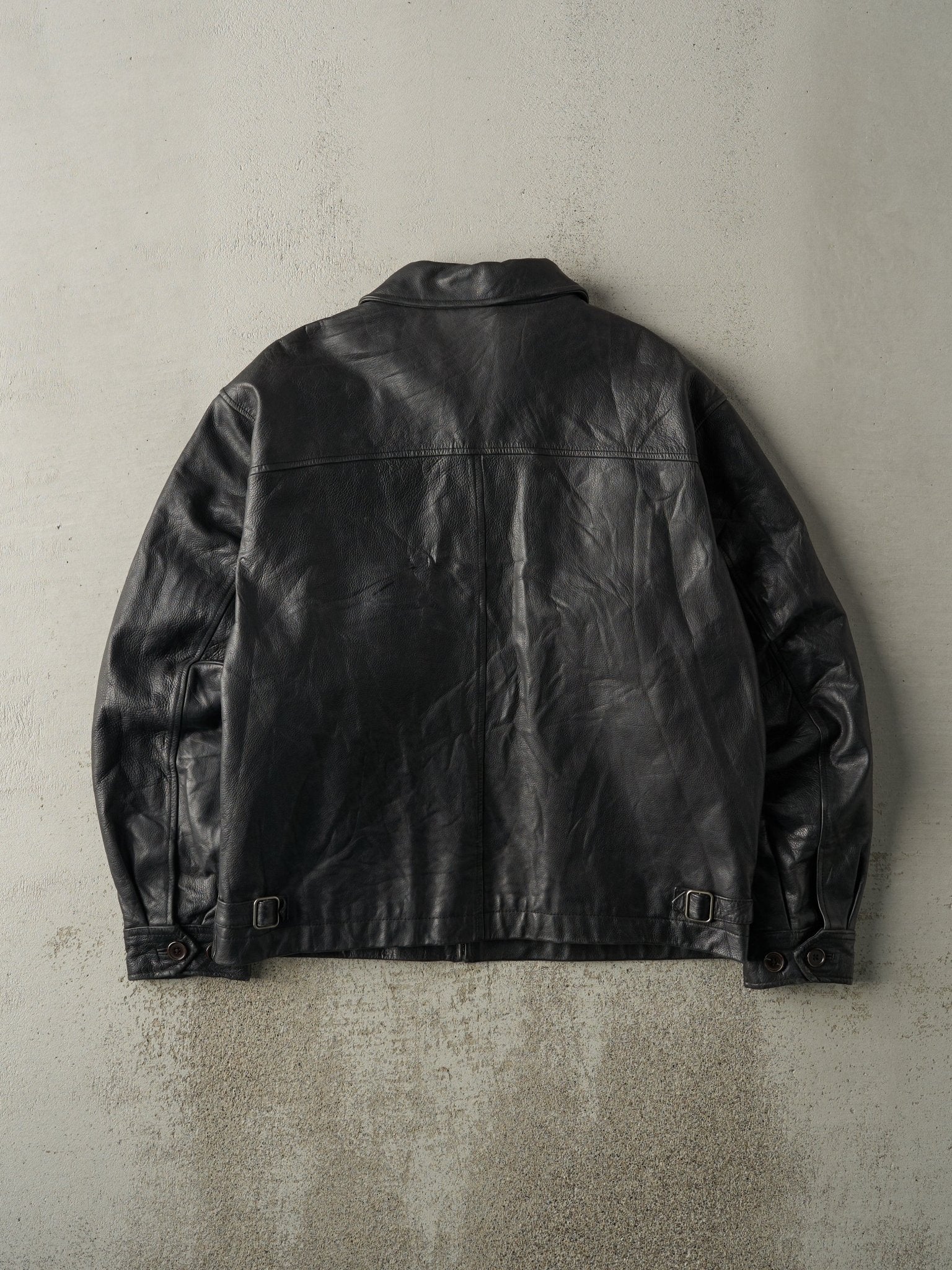 Vintage 90s Black Gap Leather Jacket (M) - Image 2