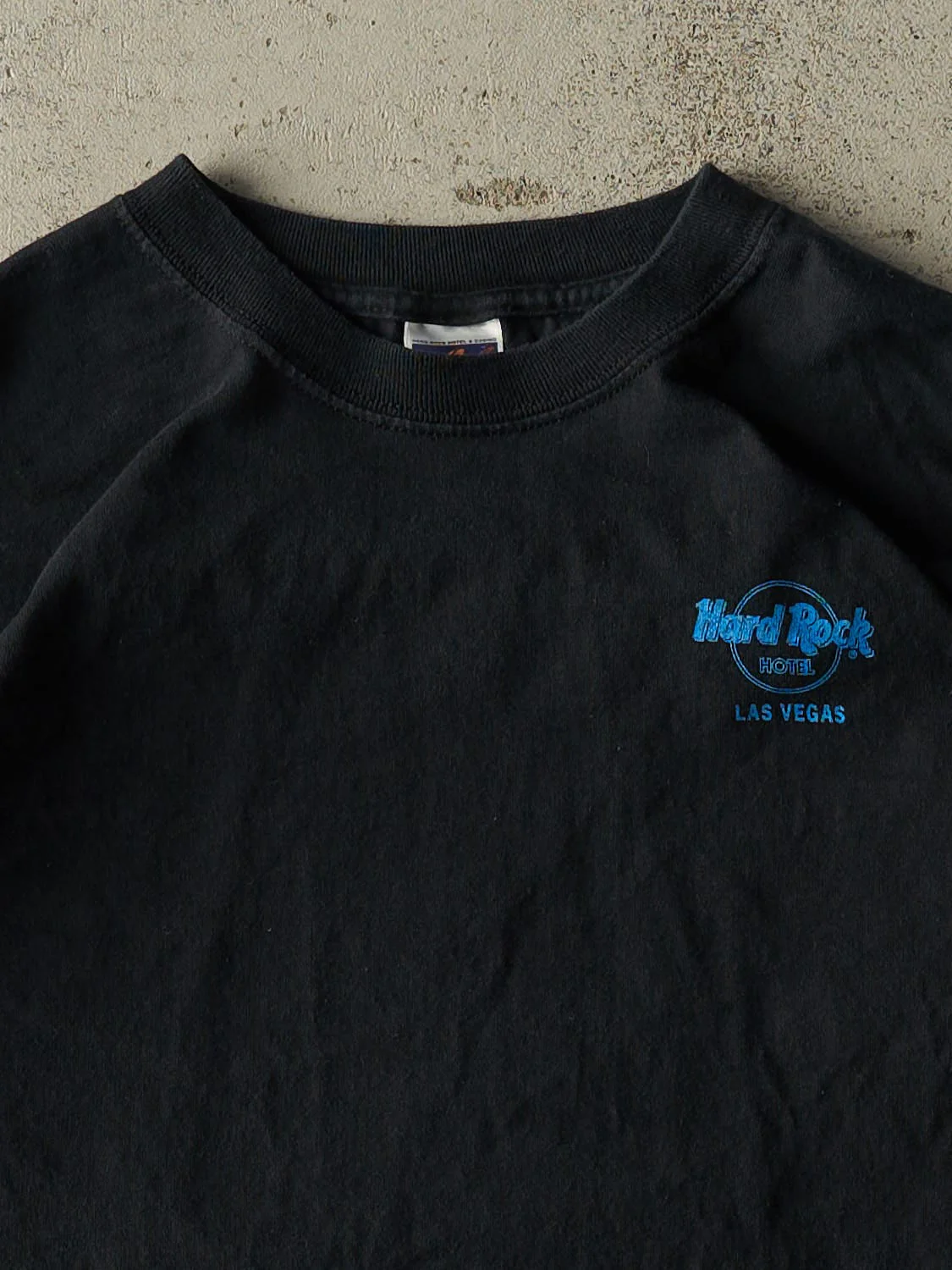 Vintage 90s Black Hard Rock Hotel Las Vegas Flames Long Sleeve (L/XL) - Image 3
