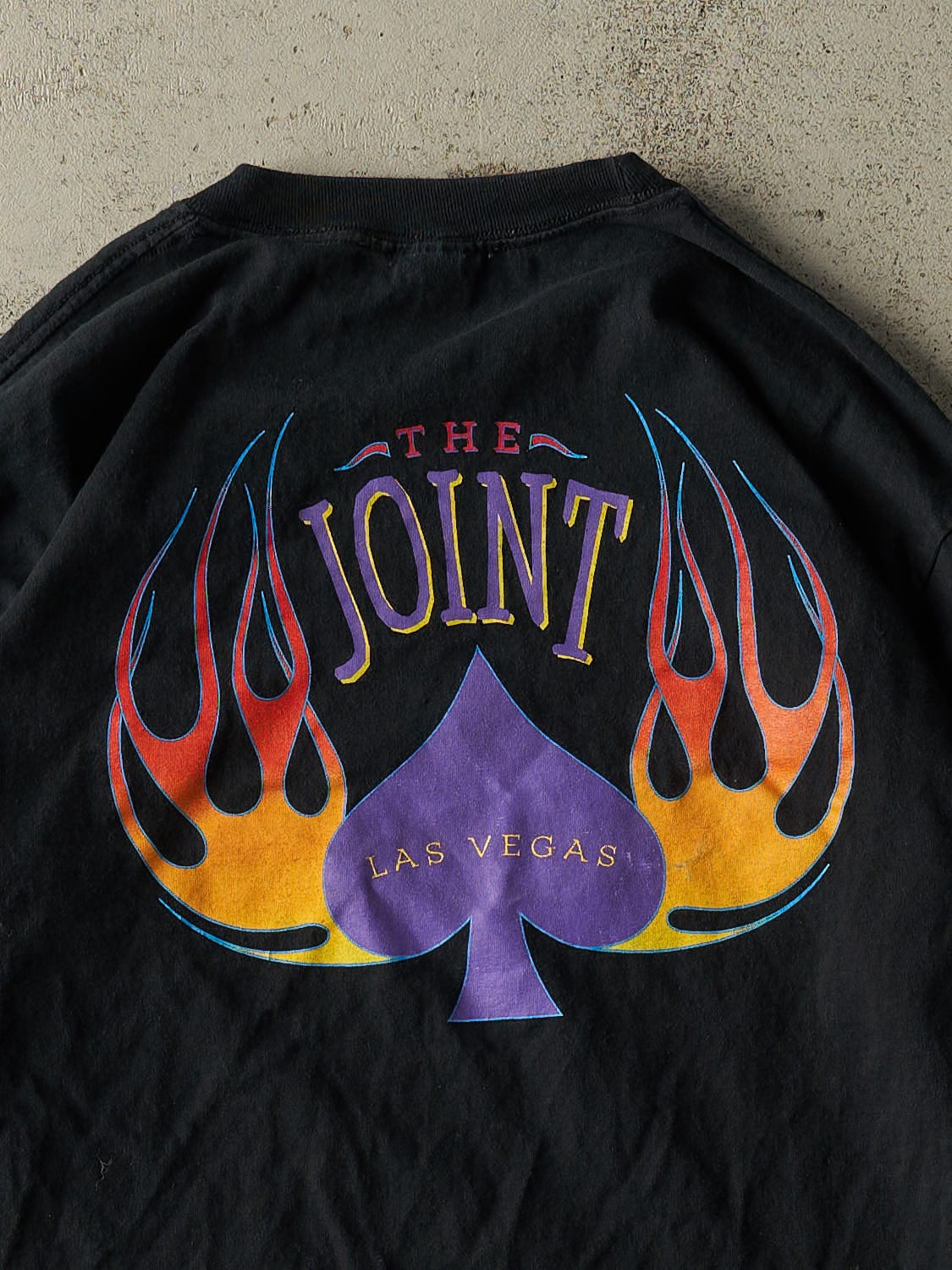 Vintage 90s Black Hard Rock Hotel Las Vegas Flames Long Sleeve (L/XL) - Image 4