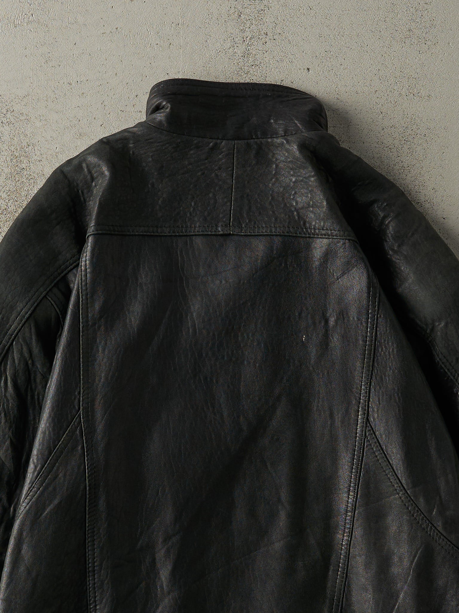 Vintage 90s Black Hemingway Soft Leather Jacket (XL/XXL) - Image 5