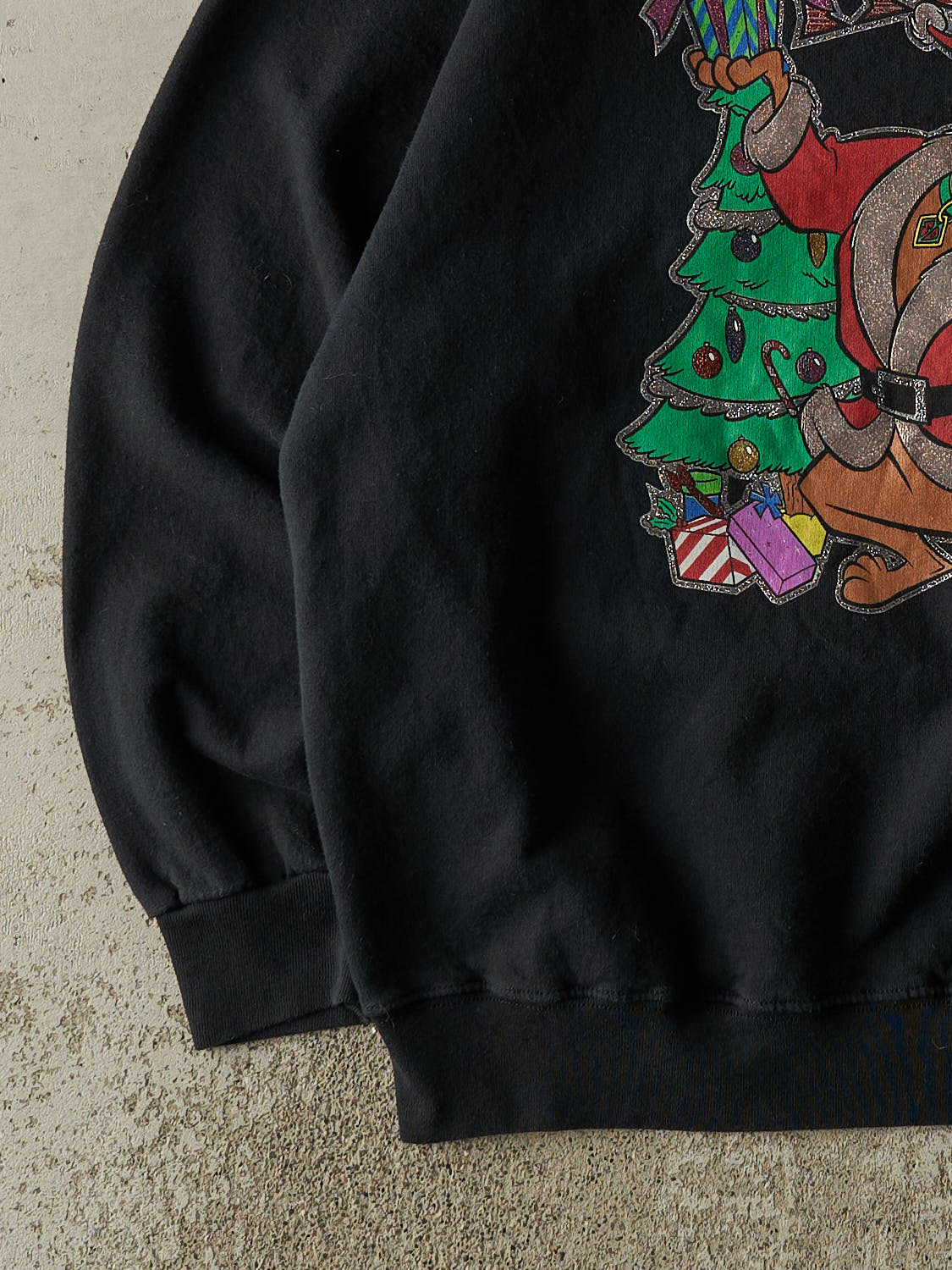 Vintage 90s Black Scooby Doo "Ho Ho Ho" Crewneck (M/L) - Image 3