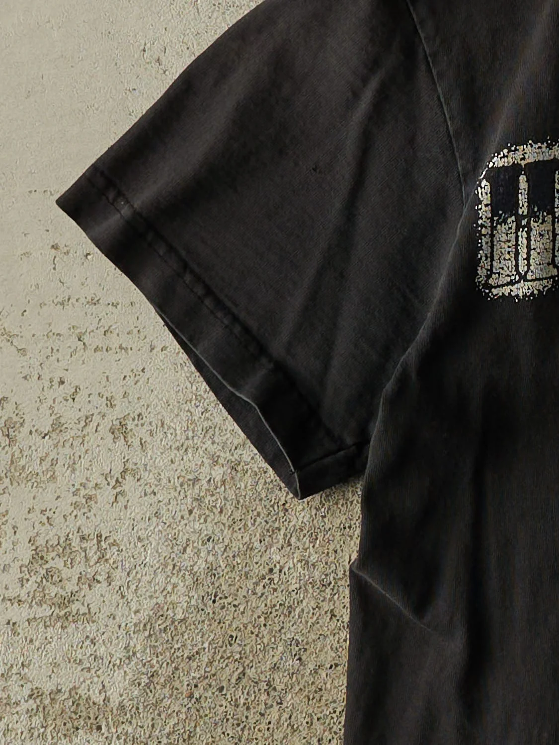 Vintage 90s Faded Black Hollywood Baby Tee (XXS/XS) - Image 3