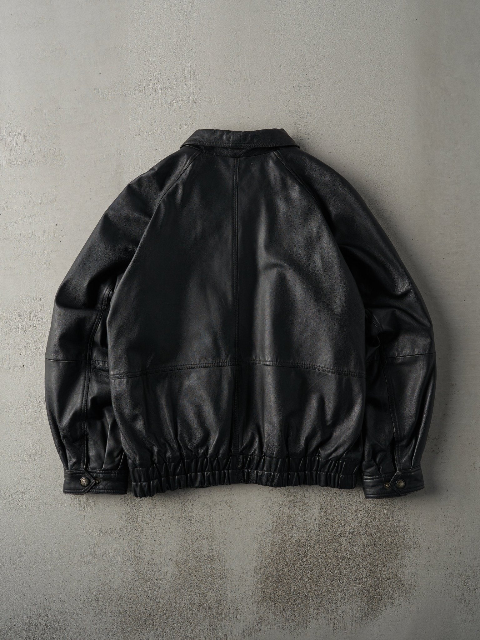 Vintage 90s Black Joes Casual Leather Jacket (M/L) - Image 2