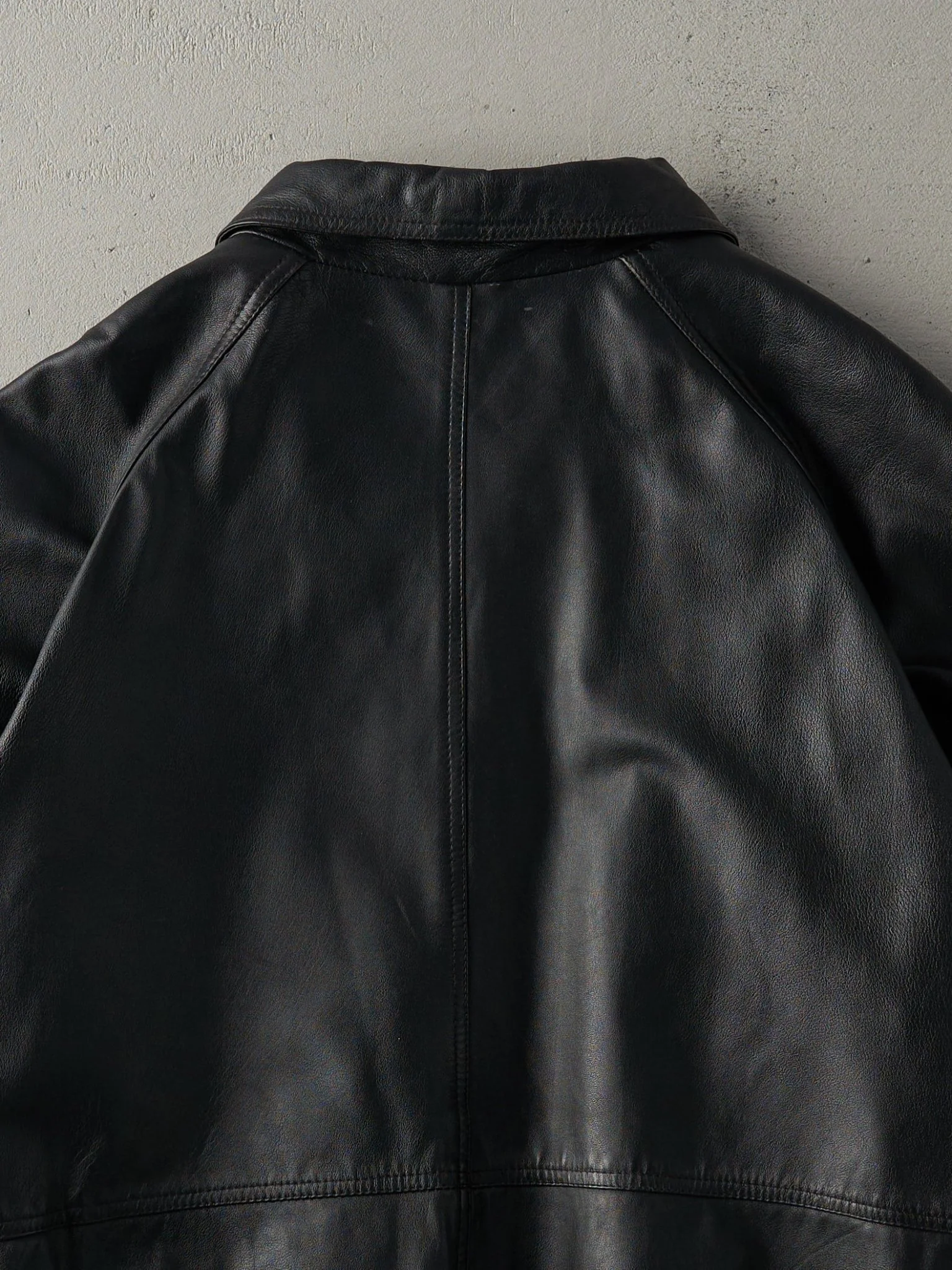 Vintage 90s Black Joes Casual Leather Jacket (M/L) - Image 4
