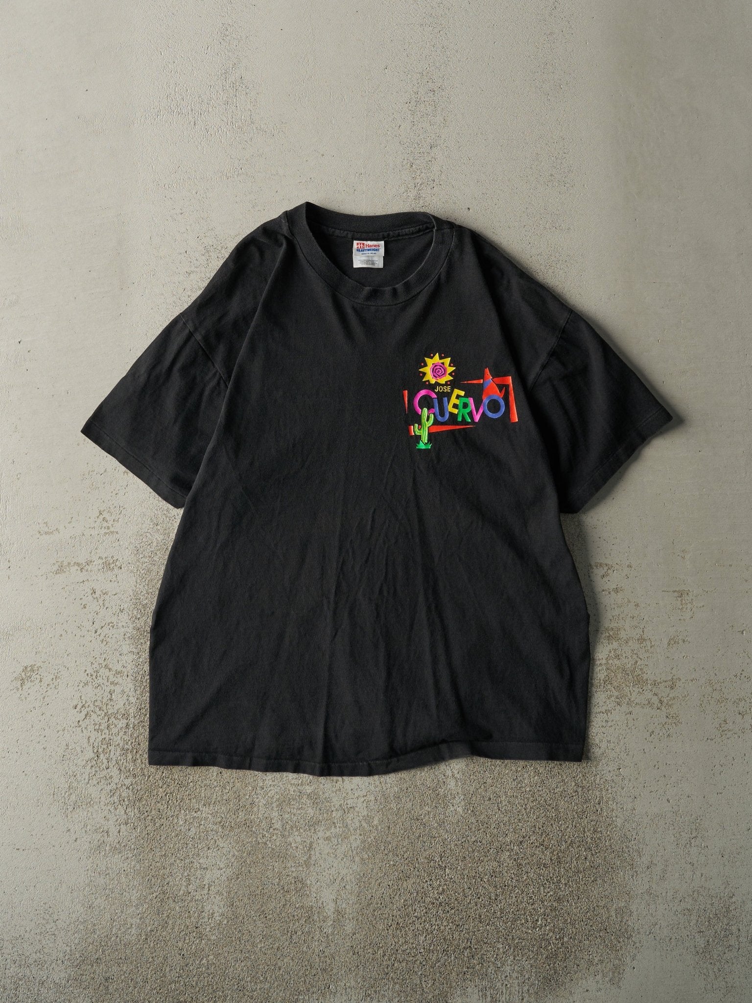 Vintage 90s Black Jose Cuervo Single Stitch Tee (L/XL)