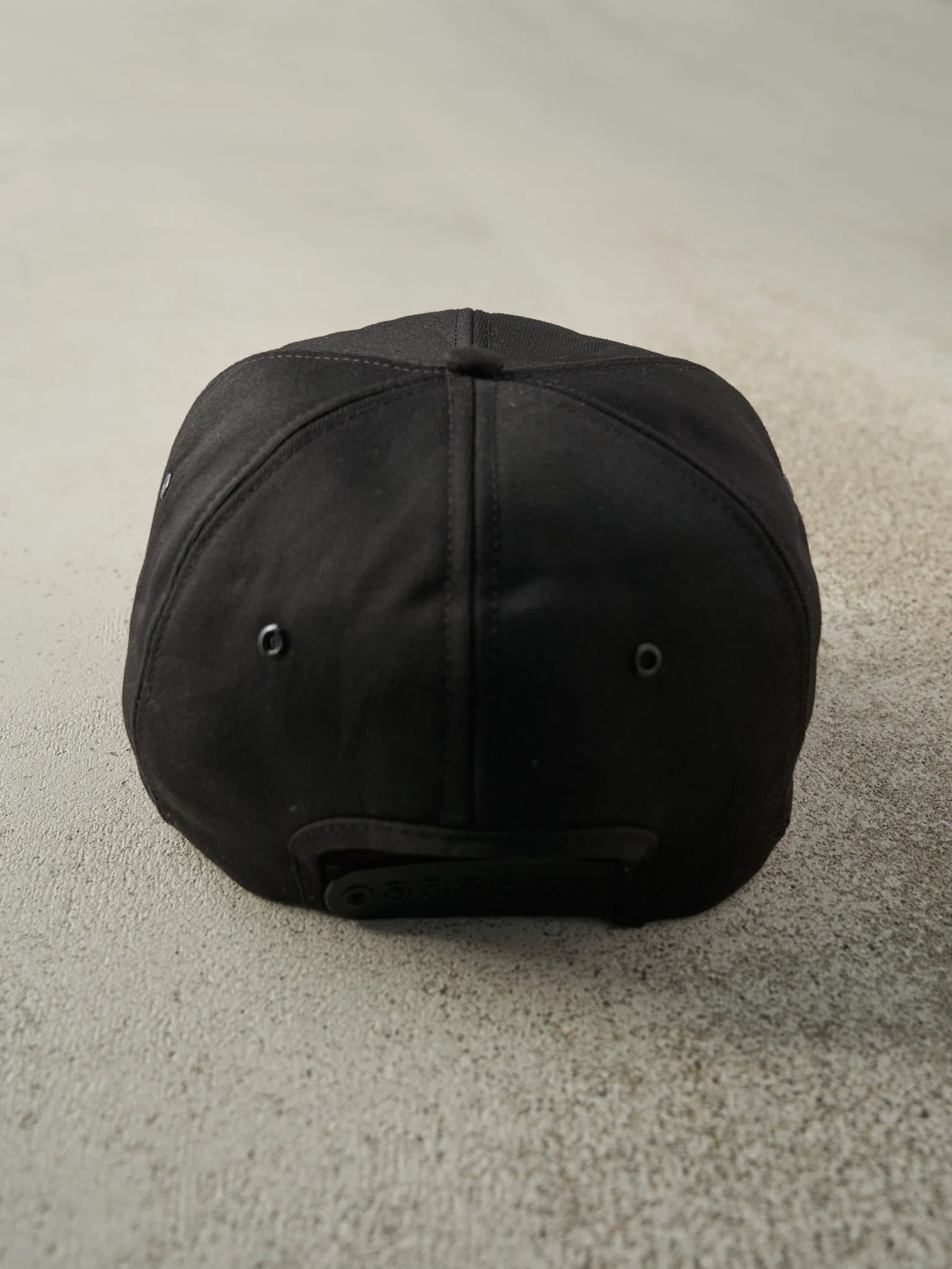 Vintage 90s Black Komatsu Foam Snapback Hat - Image 3