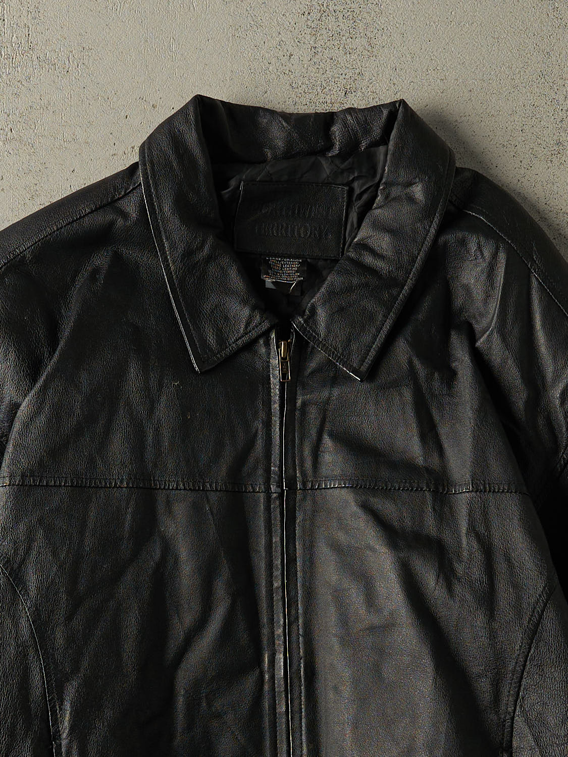 Vintage 90s Black Leather Jacket (L/XL) - Image 3