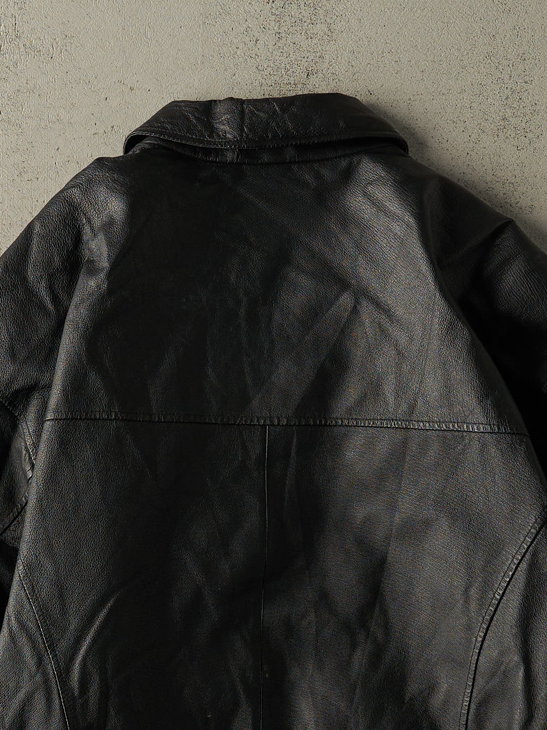 Vintage 90s Black Leather Jacket (L/XL) - Image 4