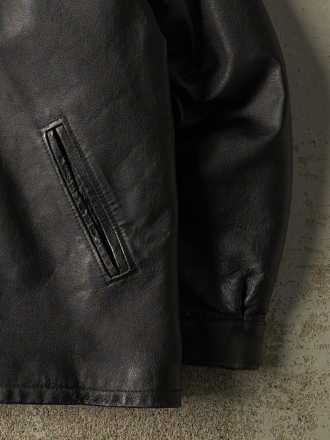 Vintage 90s Black Leather Jacket (XL/XXL) - Image 4