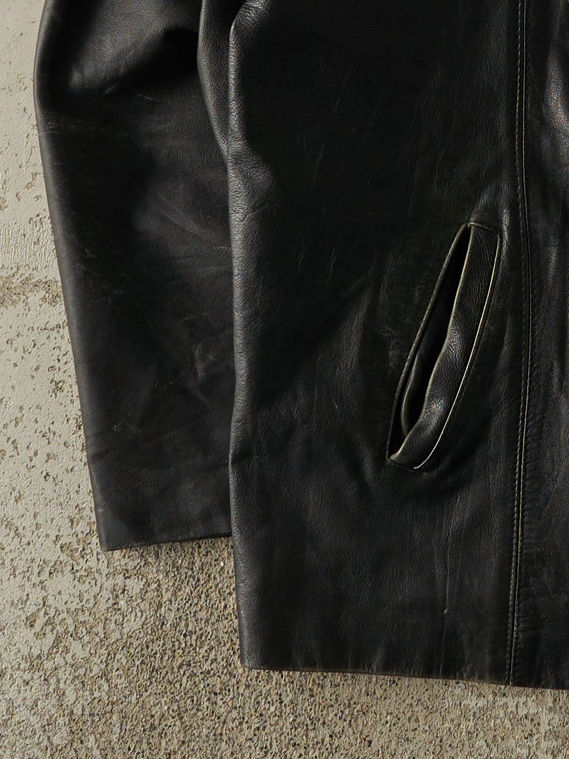 Vintage 90s Black Leather Jacket (XXL) - Image 3