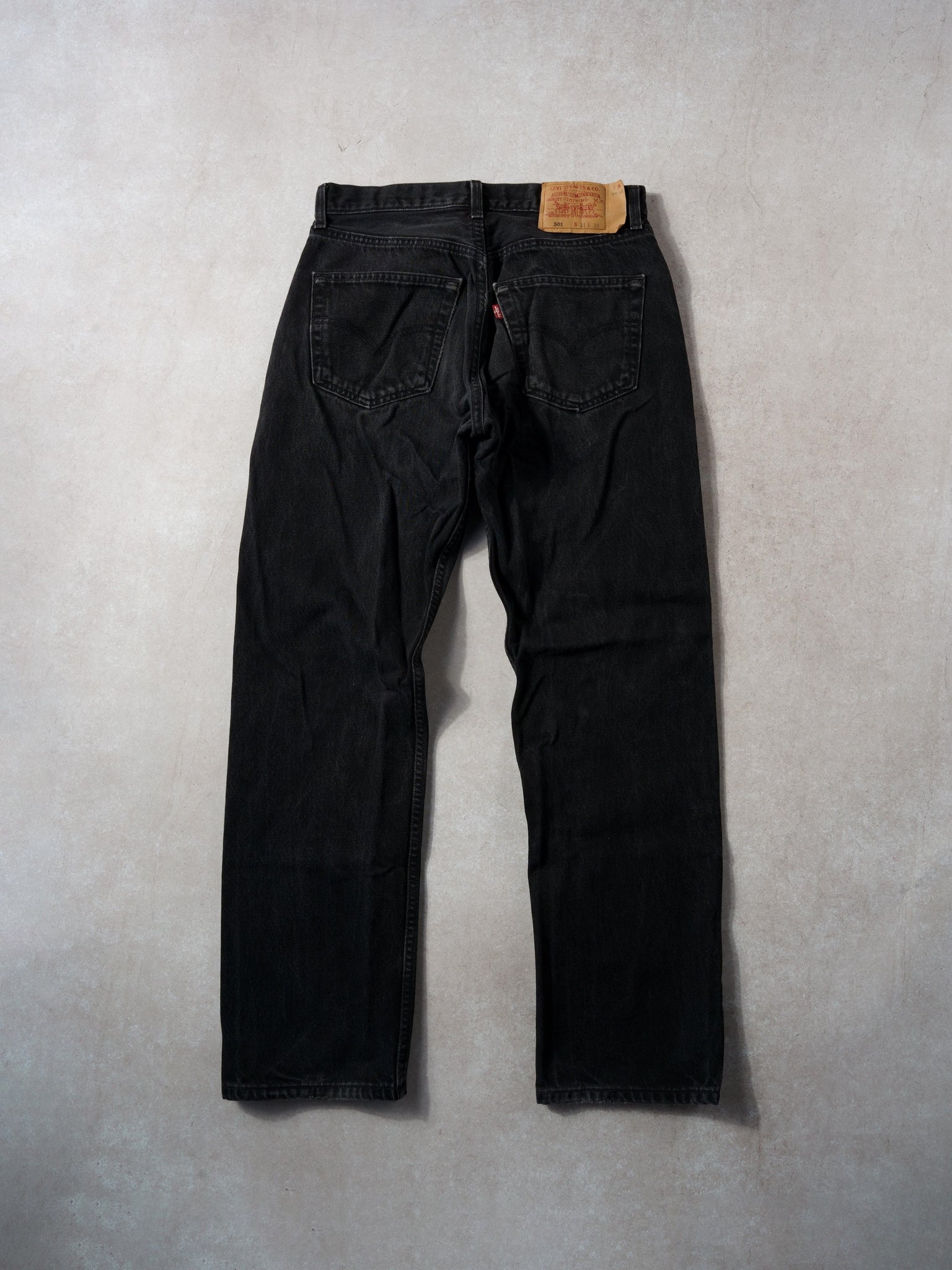 Vintage 90s Black Levi's 501 Denim Jeans (30x30) - Image 2