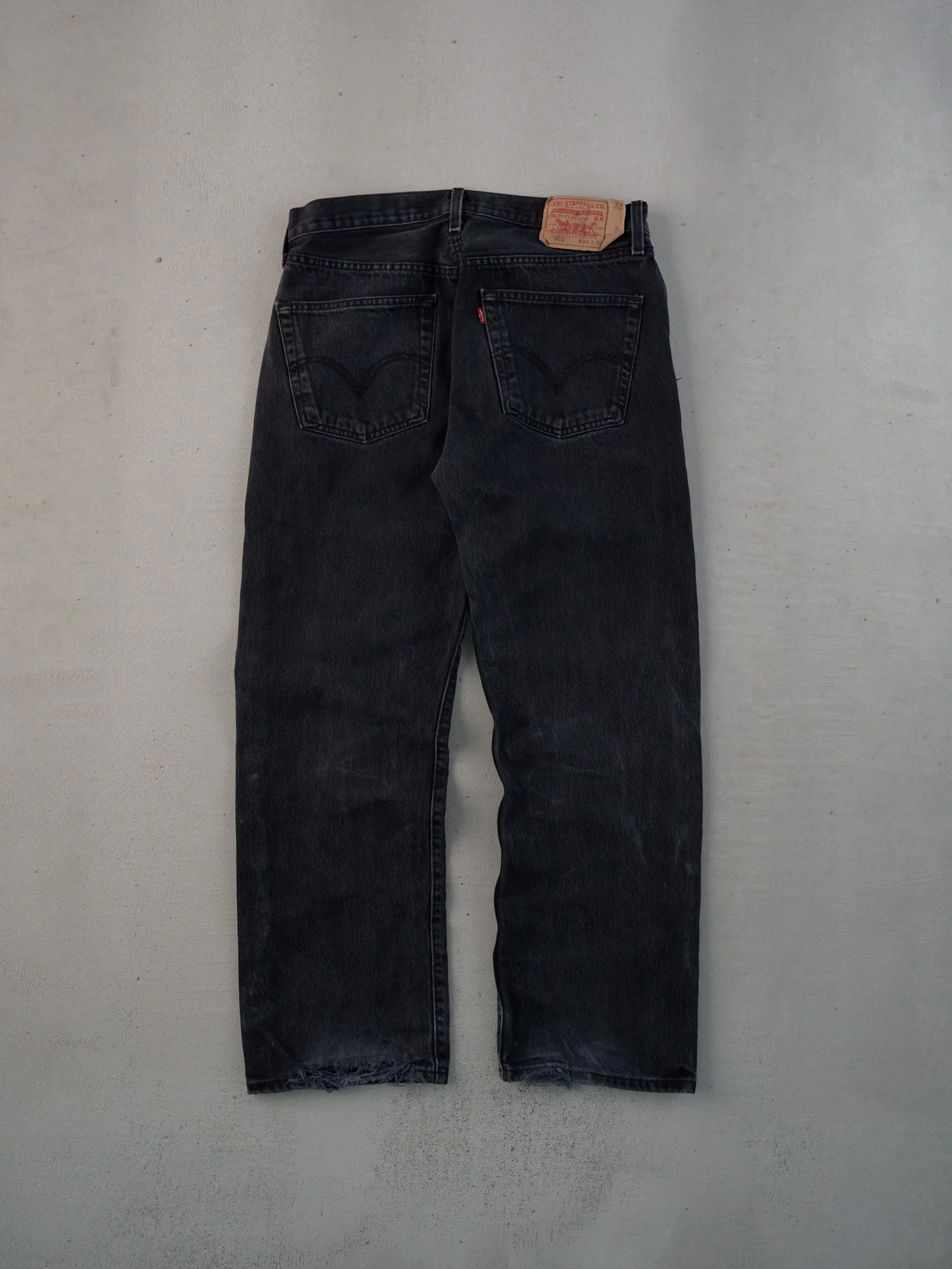 Vintage 90s Black Levi's 501 Denim Jeans (31x30) - Image 2