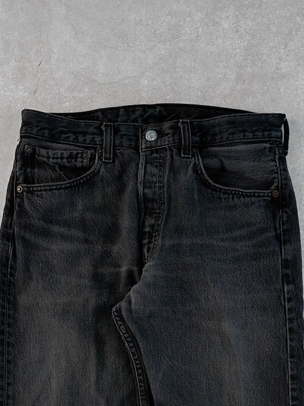 Vintage 90s Black Levi's 501 Denim Jeans (32x32) - Image 3