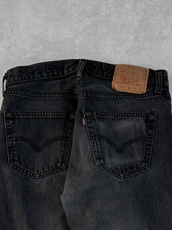 Vintage 90s Black Levi's 501 Denim Jeans (32x32) - Image 4