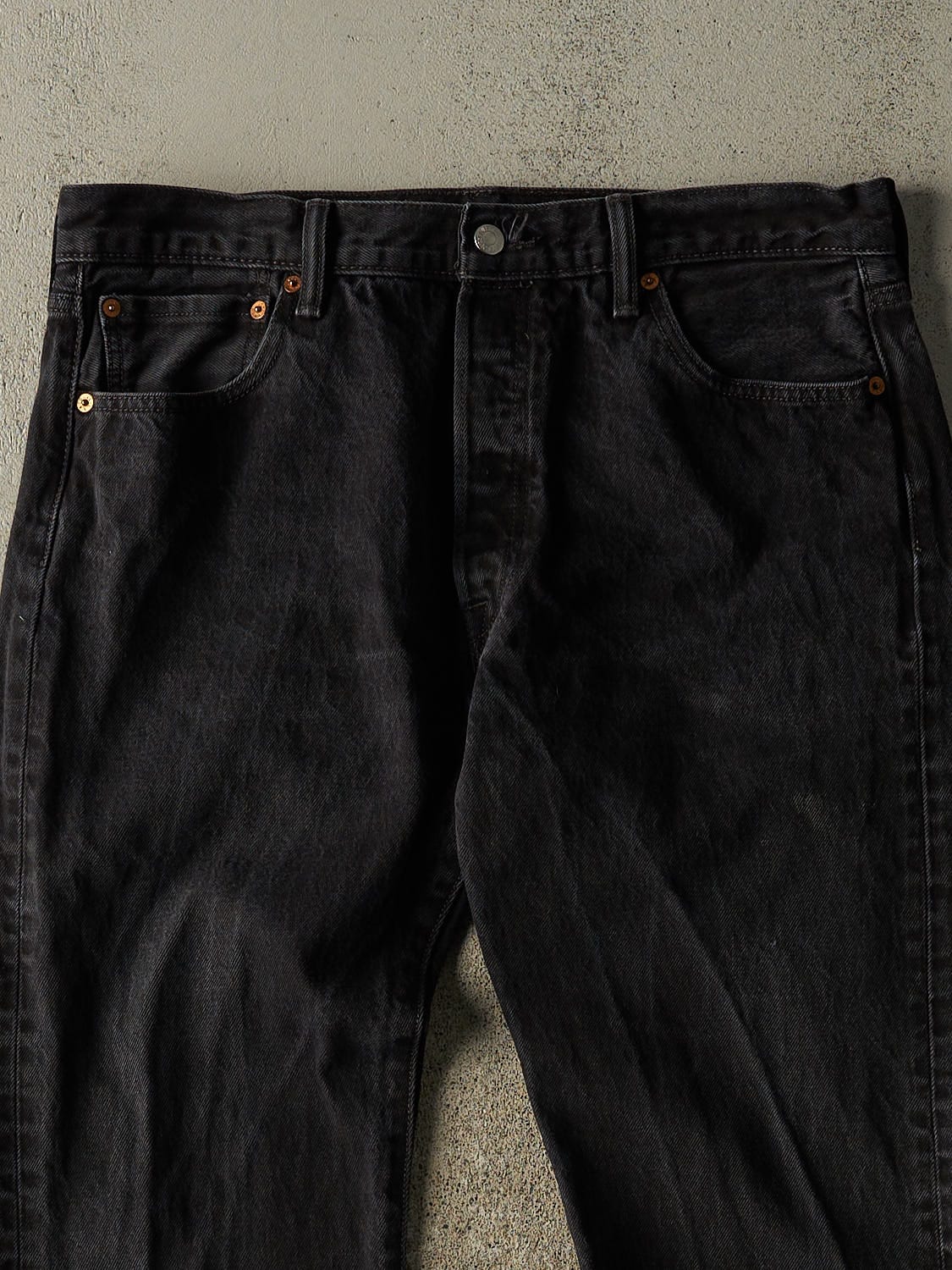 Vintage 90s Black Levi's 501 Denim Pants (35x29.5) - Image 4