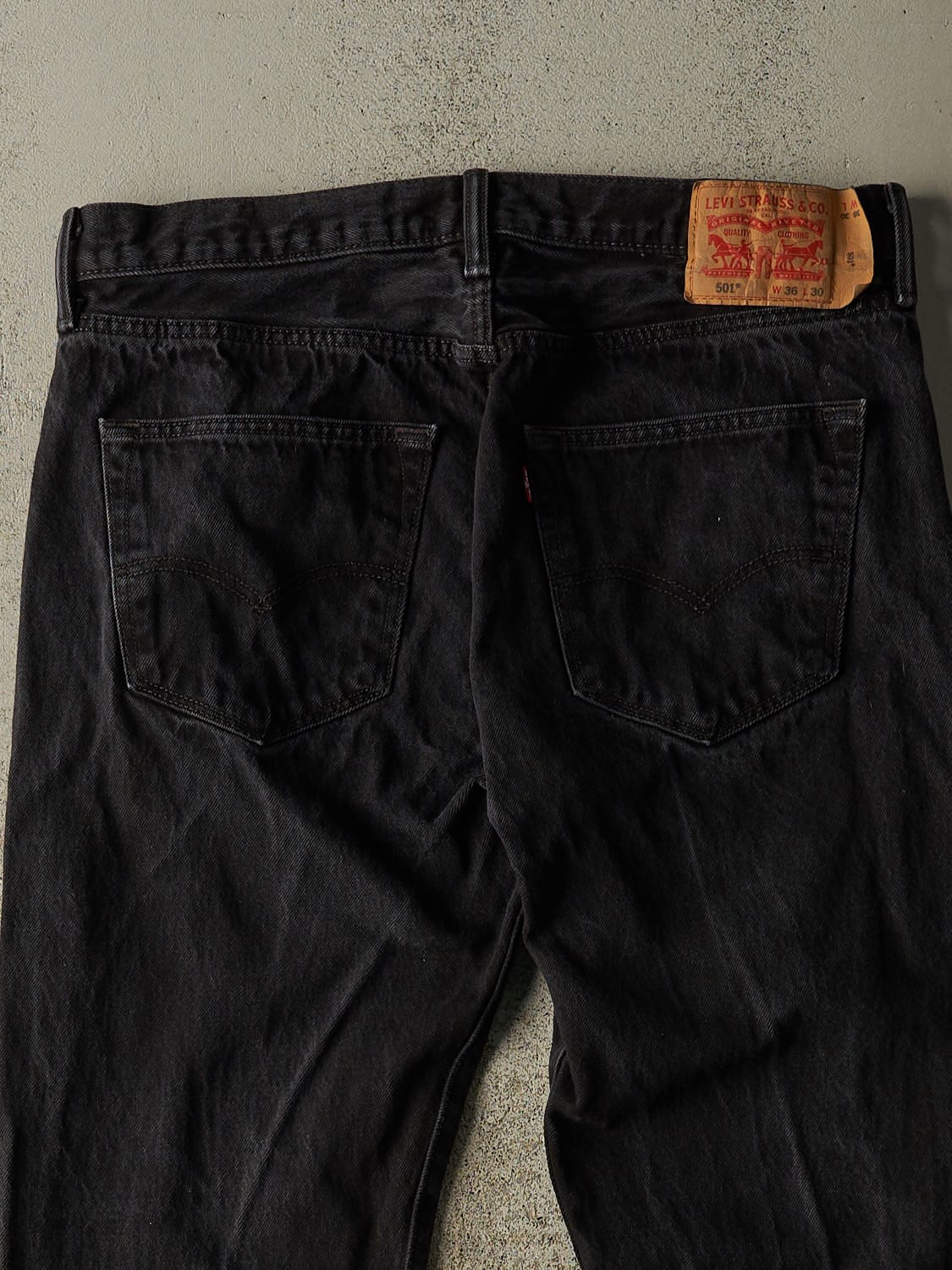 Vintage 90s Black Levi's 501 Denim Pants (35x29.5) - Image 5