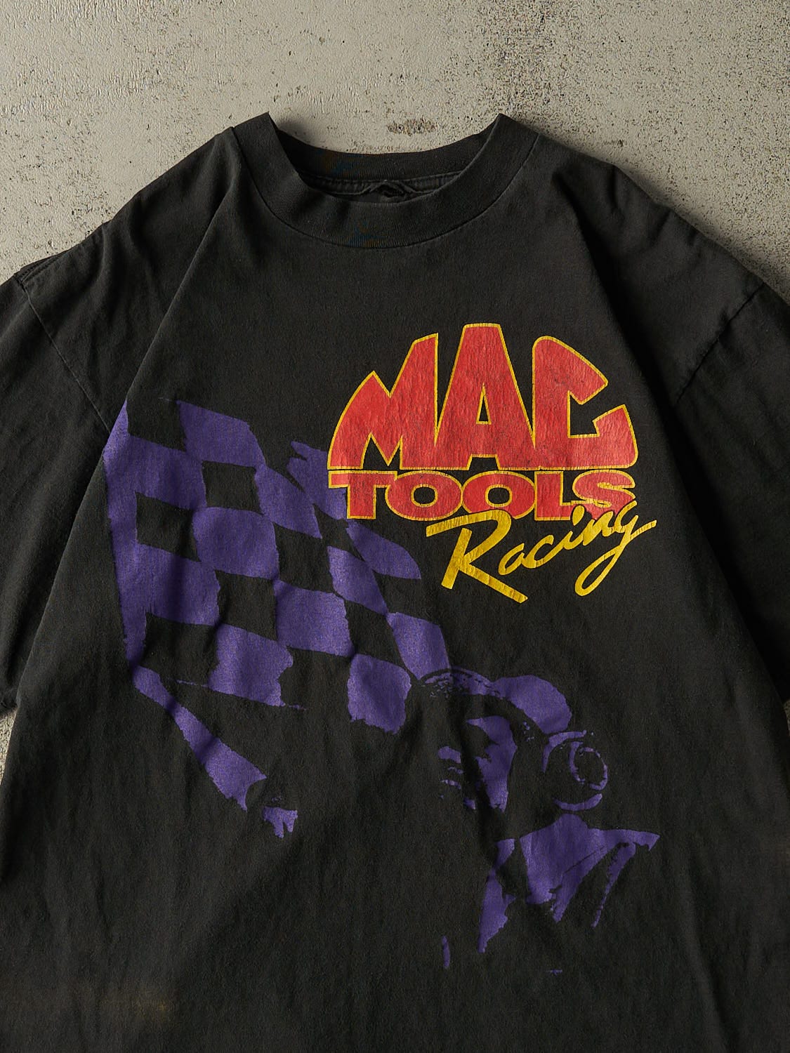 Vintage 90s Black MAC Tools Racing Tee (L/XL) - Image 2