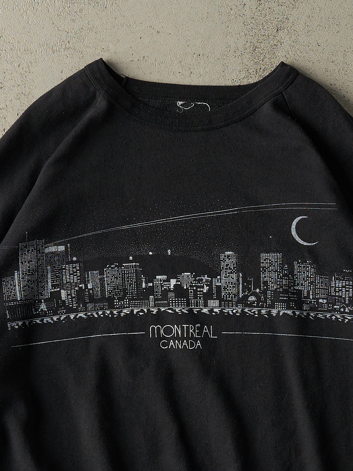 Vintage 80s Black Montreal Canada Crewneck (XL) - Image 2