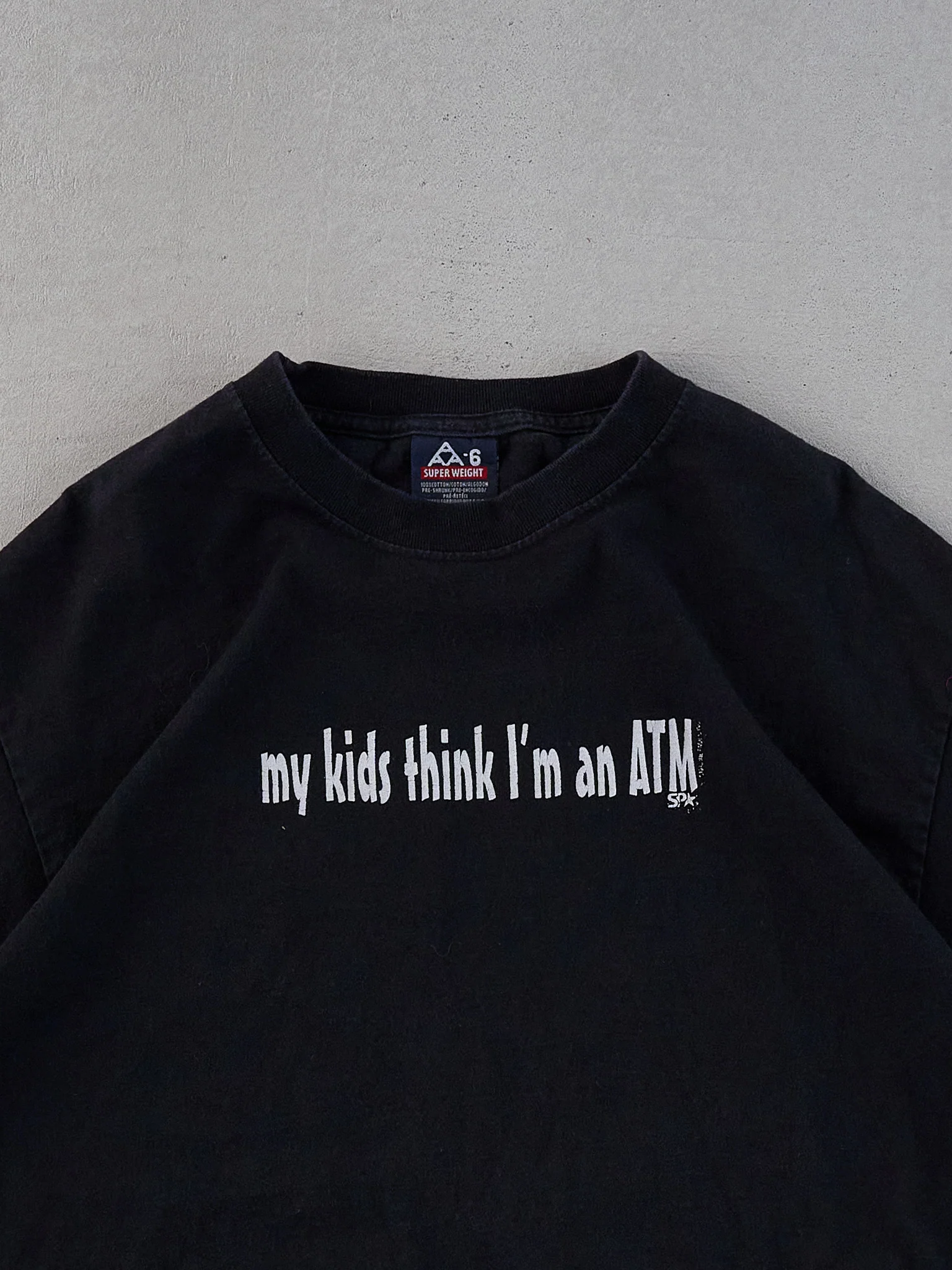 Vintage 90s Black "My kids think I'm an ATM" Tee (M) - Image 2