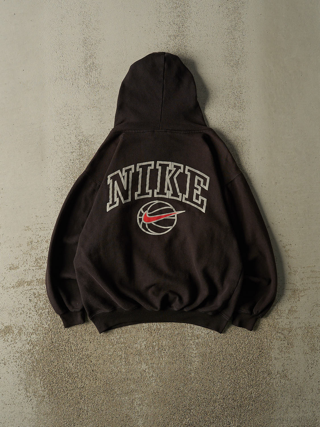 Vintage 90s Black Nike Basketball Hoodie (S/M) - Image 2