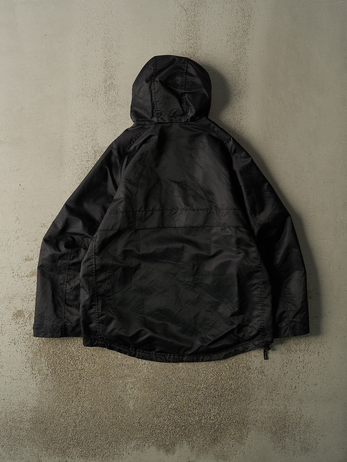 Vintage 90s Black Nike Quarter Zip Windbreaker Jacket (XL/XXL) - Image 2