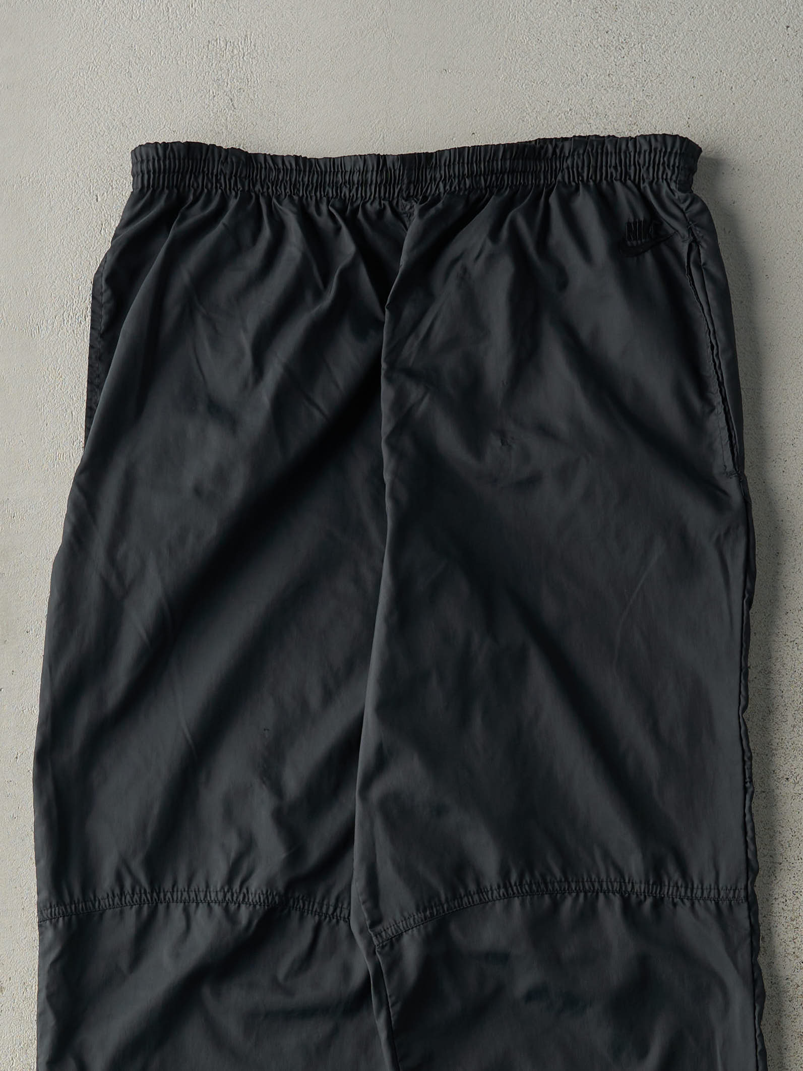 Vintage 90s Black Nike Tonal Logo Track Pants (32x32) - Image 3