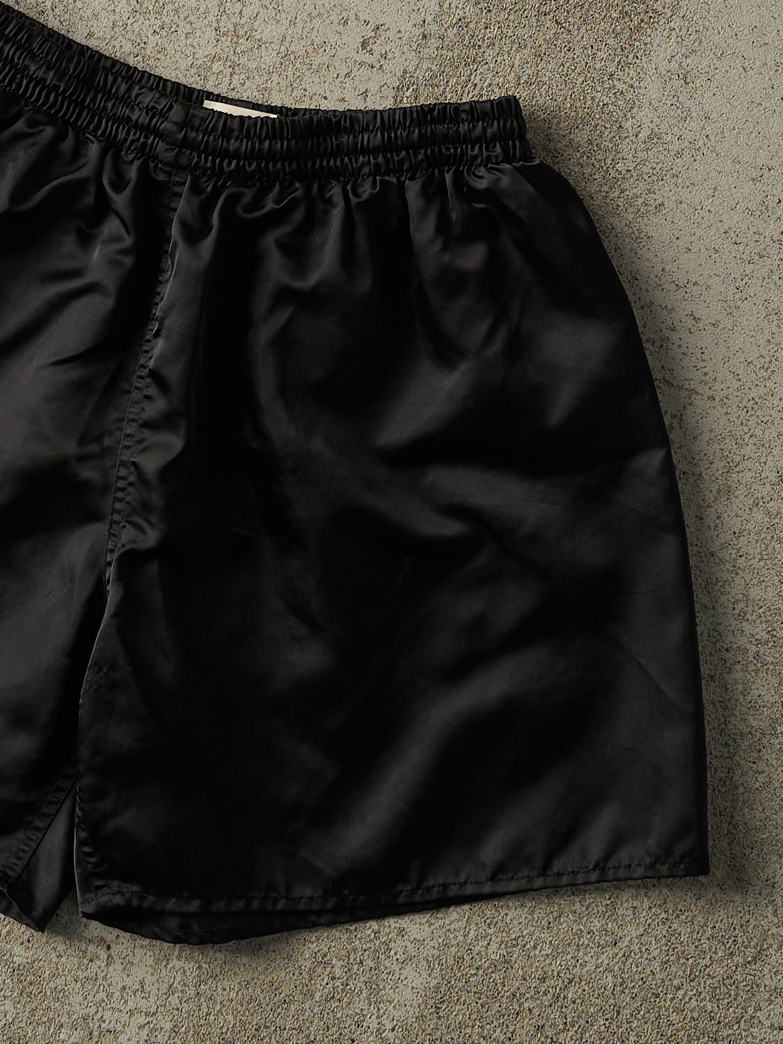 Vintage 90s Black Nylon Track Shorts (25x6) - Image 3
