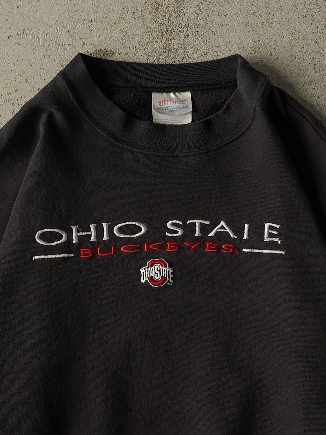 Vintage 90s Black Ohio State Buckeyes Crewneck (M) - Image 2
