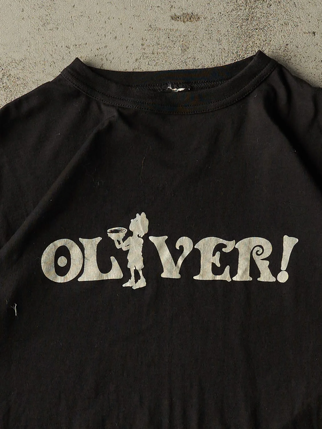 Vintage 80s Black "Oliver" Theatre Tee (M/L) - Image 2