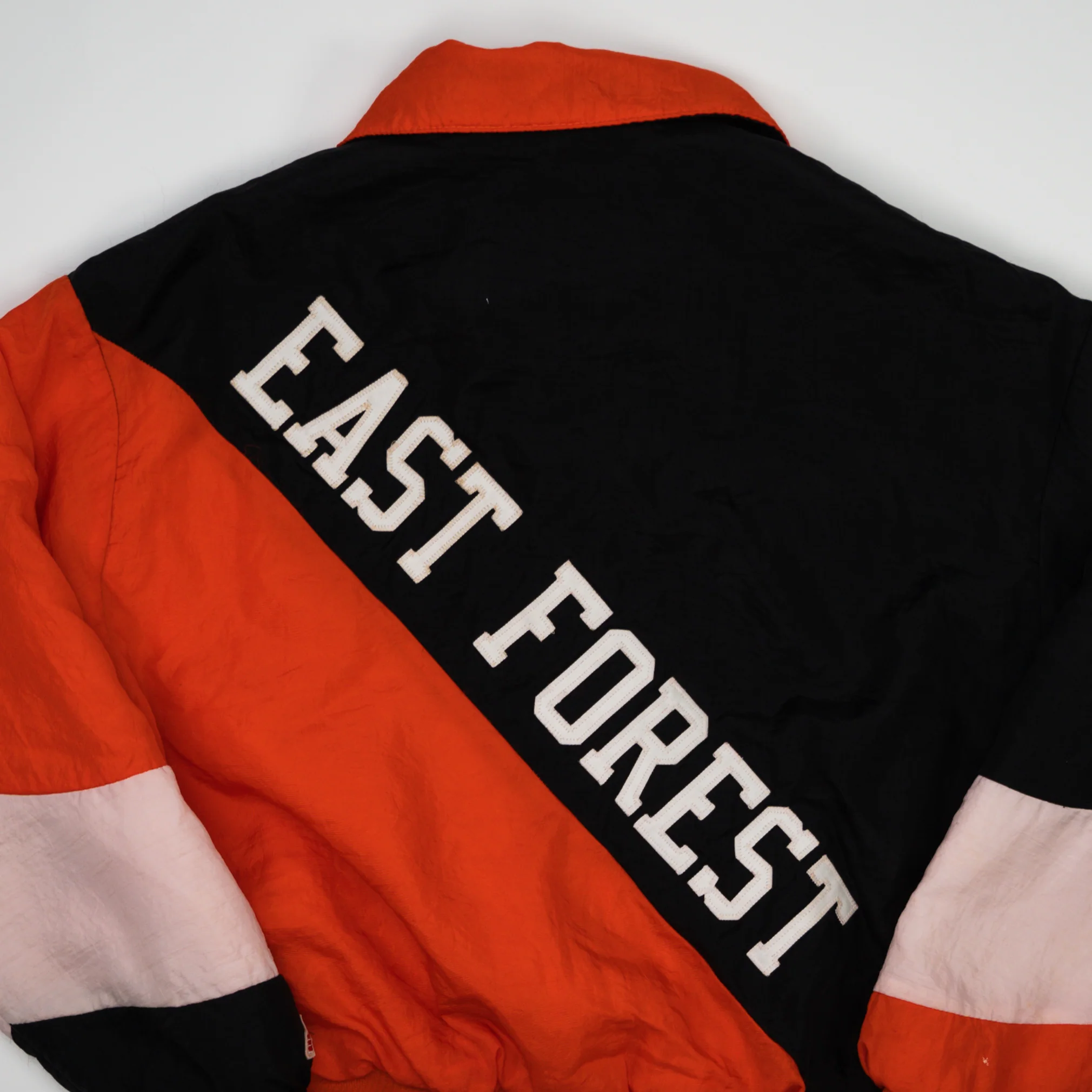 Vintage 90s Black + Orange East Forest Windbreaker Bomber (XL) - Image 3