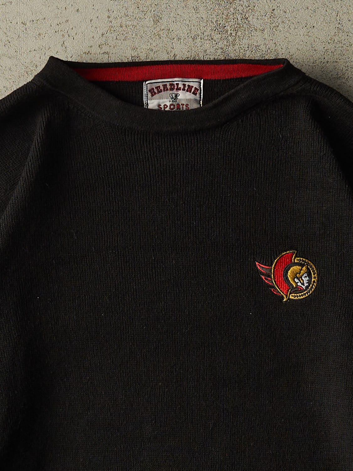 Vintage 90s Black Ottawa Senators Thermal Long Sleeve (L) - Image 2