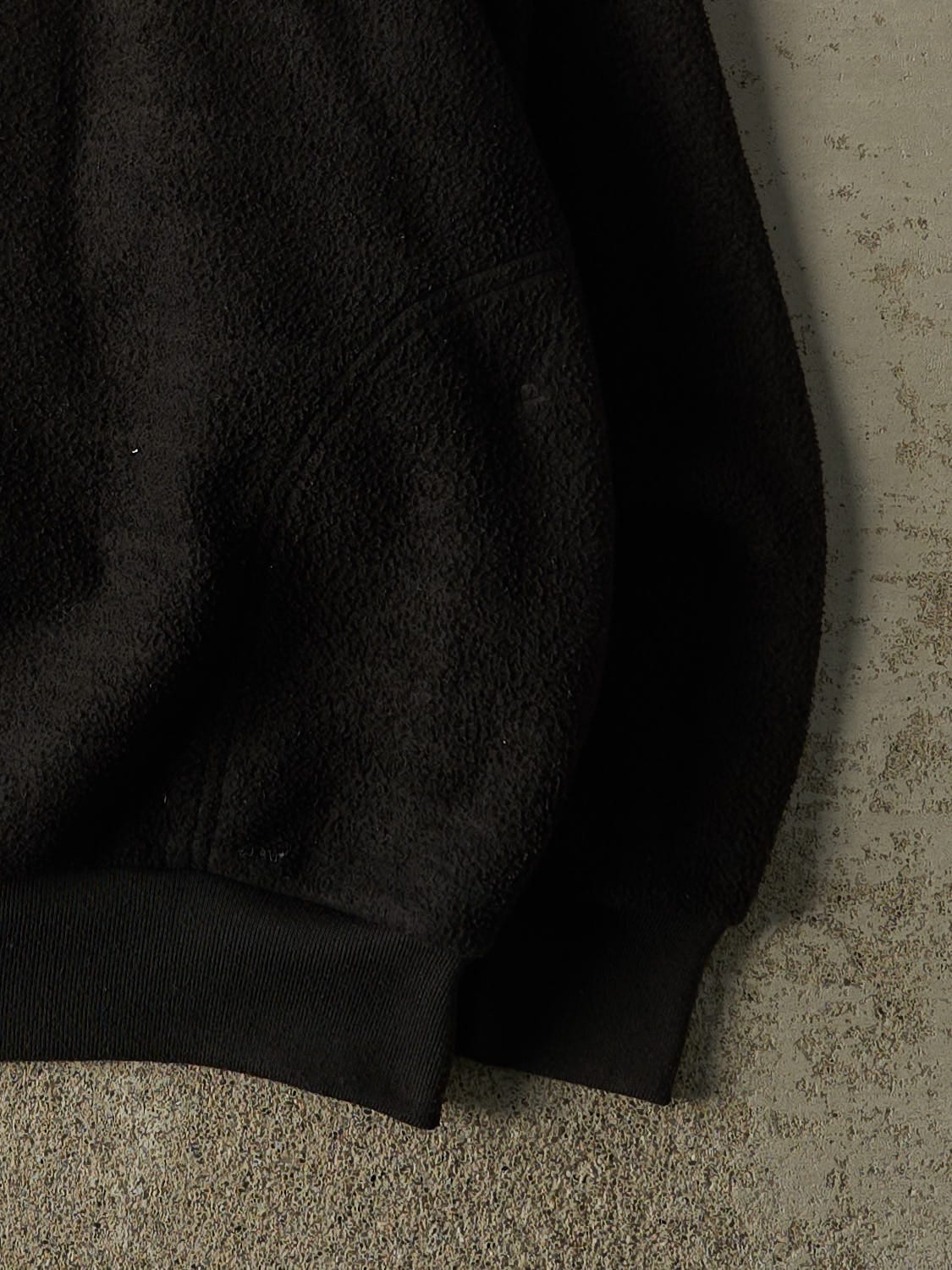 Vintage 90s Black Quarter Zip Fleece (L/XL) - Image 4
