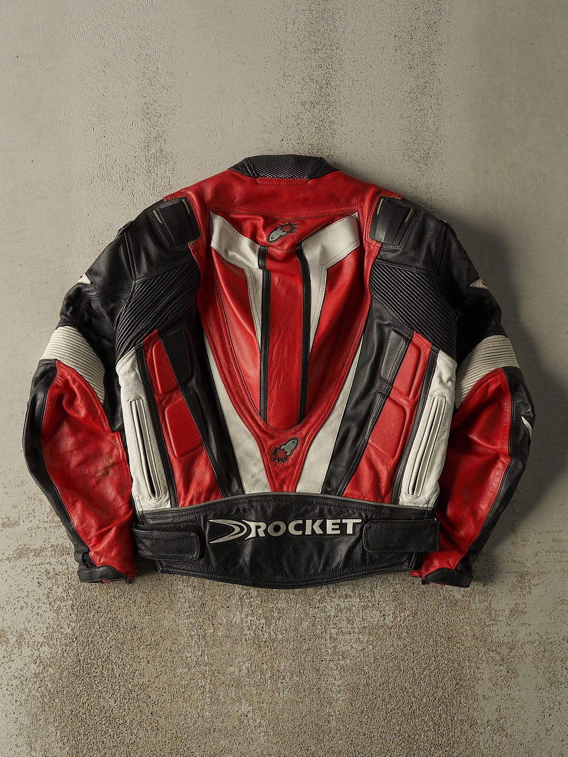 Vintage 90s Black & Red Joe Rocket Leather Racing Biker Jacket (S) - Image 2