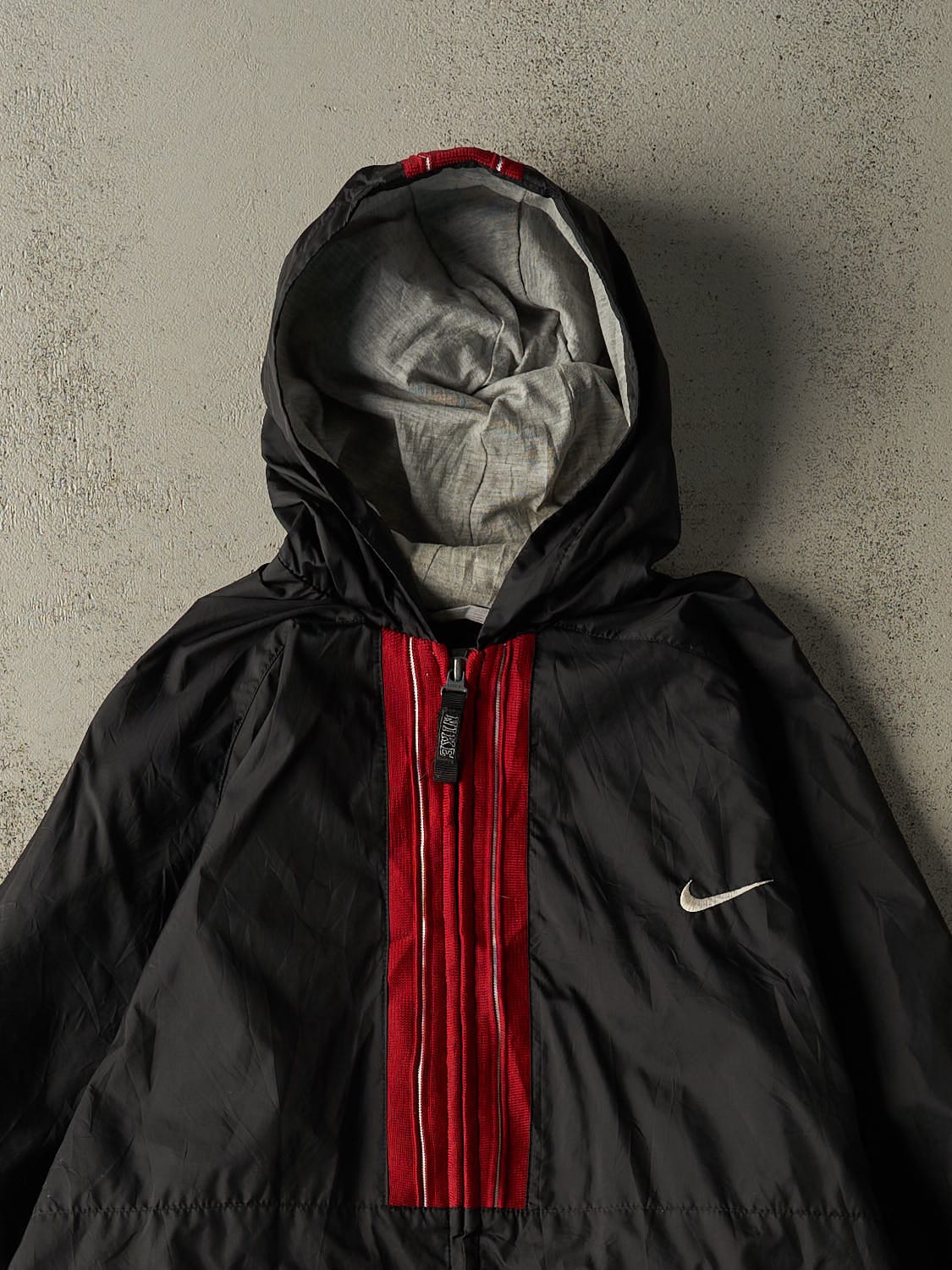 Vintage 90s Black & Red Nike Windbreaker Jacket (L/XL) - Image 3