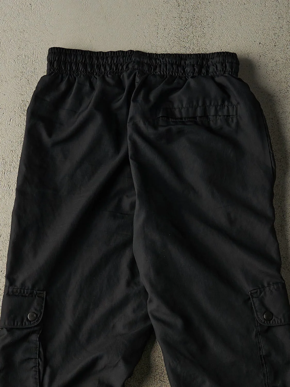 Vintage 90s Black Reebok Cargo Track Pants (26x30) - Image 4