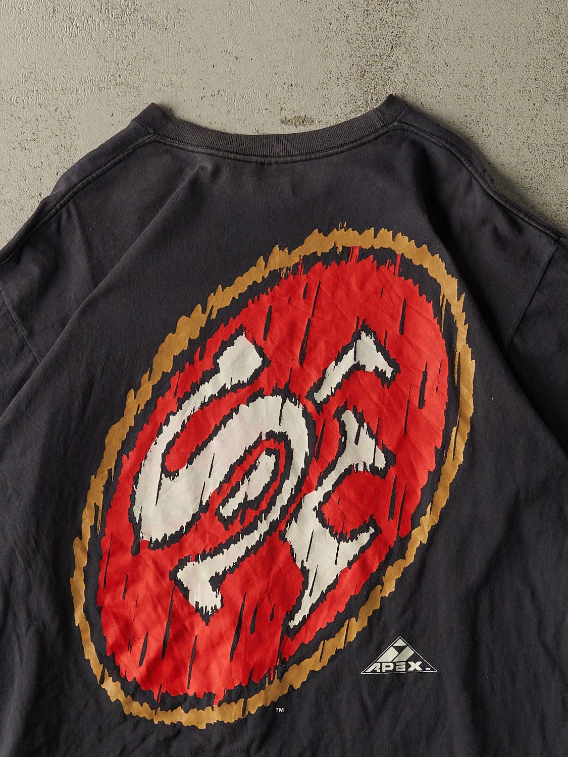 Vintage 90s Black San Francisco 49ers Apex One Tee (XL) - Image 4